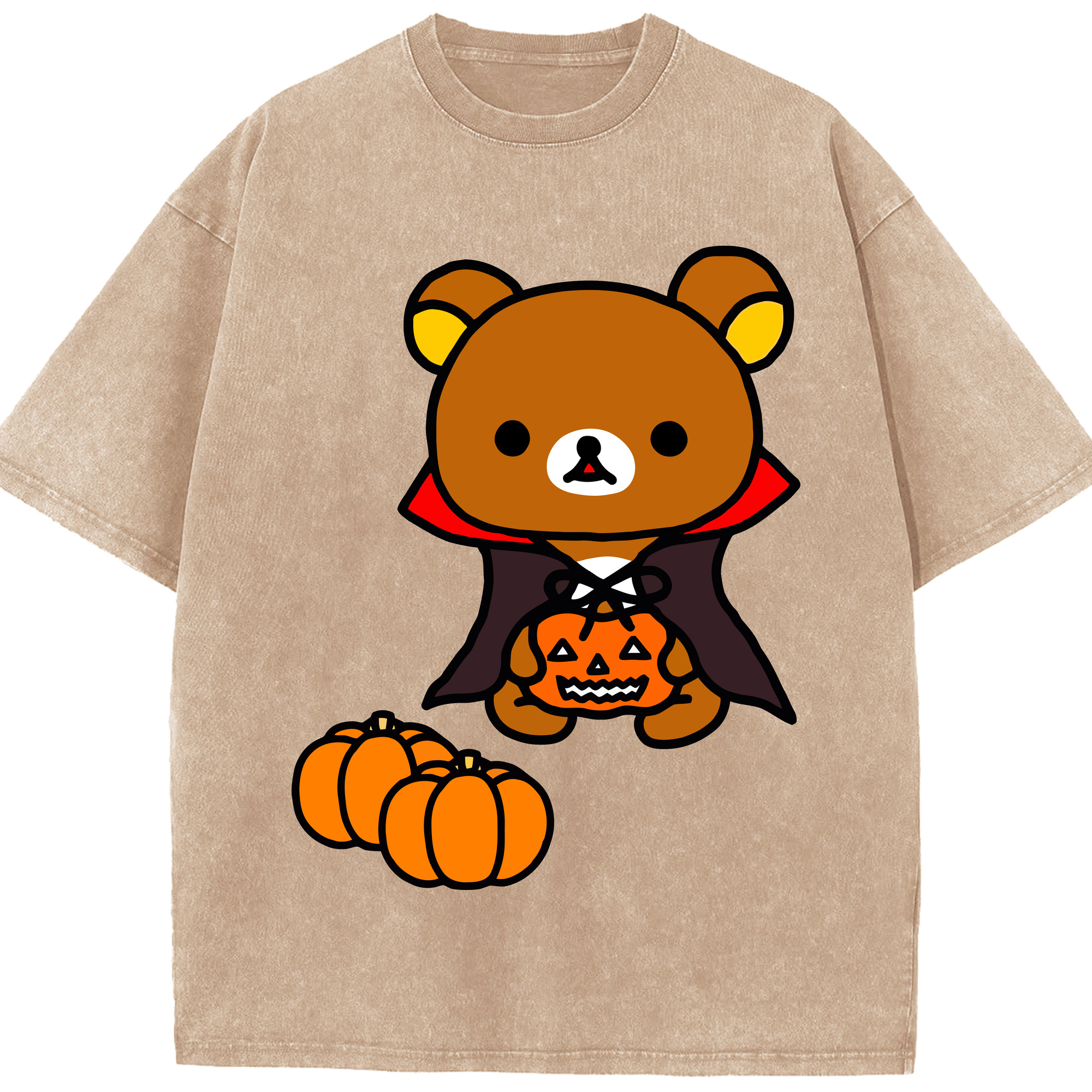 （画像用） リラックマ リラックマ キイロイトリ Rilakkuma Korilakkuma Kiiroitori 綿100% ヴィンテージ風 半袖Tシャツ（フロントプリント）