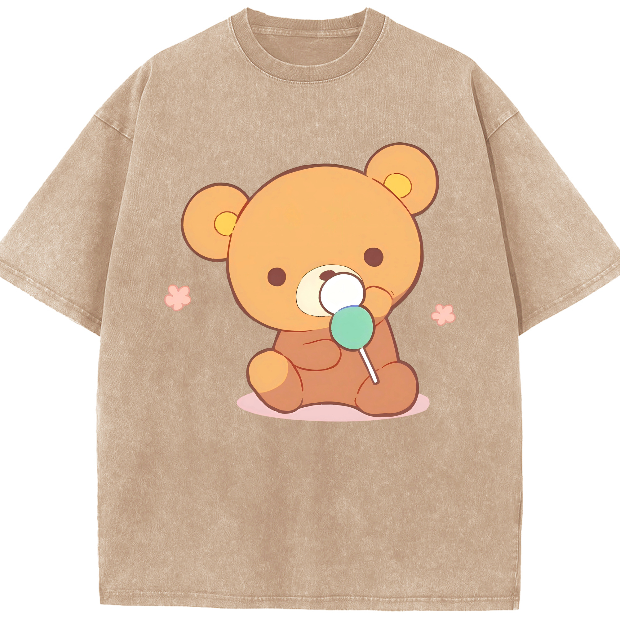 （画像用） リラックマ リラックマ キイロイトリ Rilakkuma Korilakkuma Kiiroitori 綿100% ヴィンテージ風 半袖Tシャツ（フロントプリント）