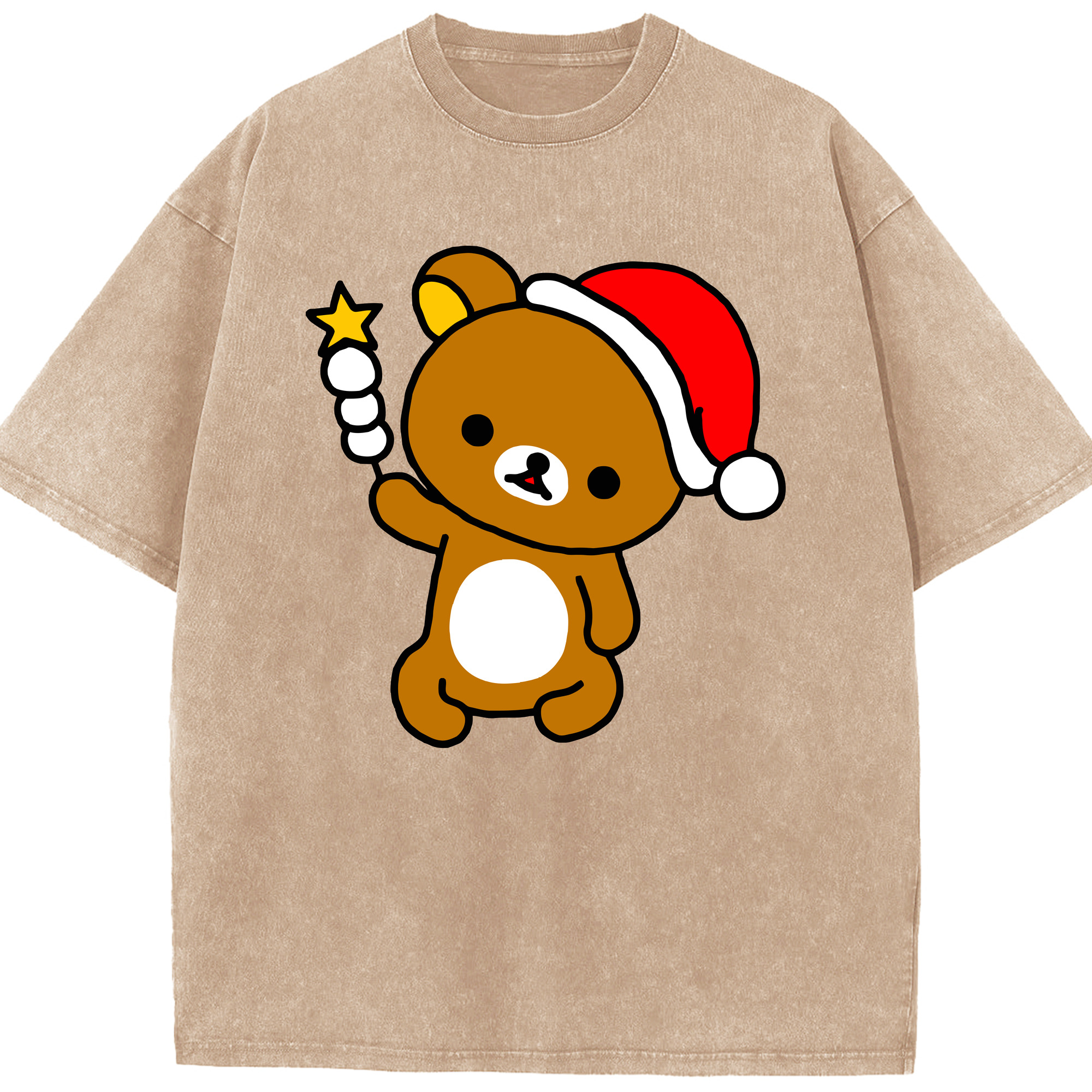 （画像用） リラックマ リラックマ キイロイトリ Rilakkuma Korilakkuma Kiiroitori 綿100% ヴィンテージ風 半袖Tシャツ（フロントプリント）