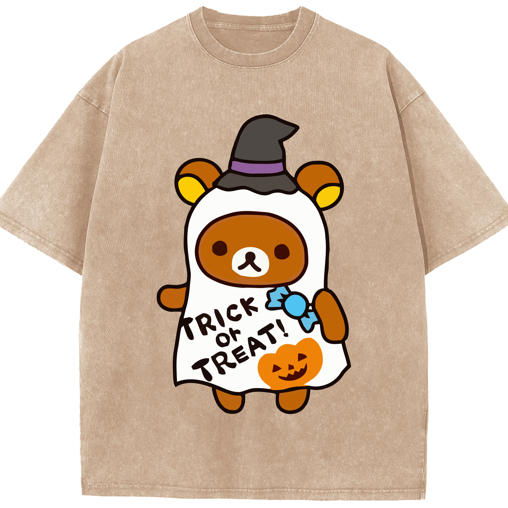 （画像用） リラックマ リラックマ キイロイトリ Rilakkuma Korilakkuma Kiiroitori 綿100% ヴィンテージ風 半袖Tシャツ（フロントプリント）