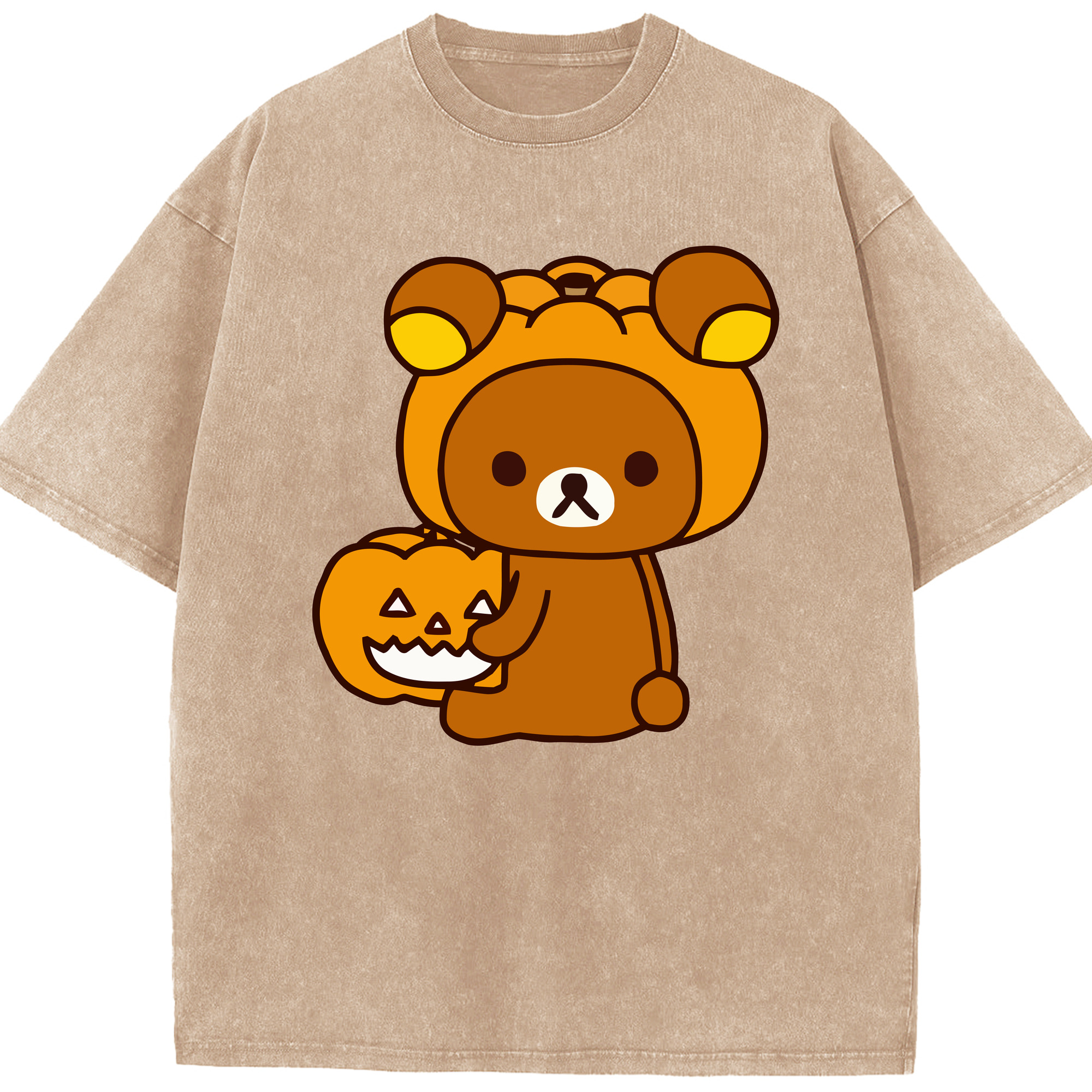 （画像用） リラックマ リラックマ キイロイトリ Rilakkuma Korilakkuma Kiiroitori 綿100% ヴィンテージ風 半袖Tシャツ（フロントプリント）
