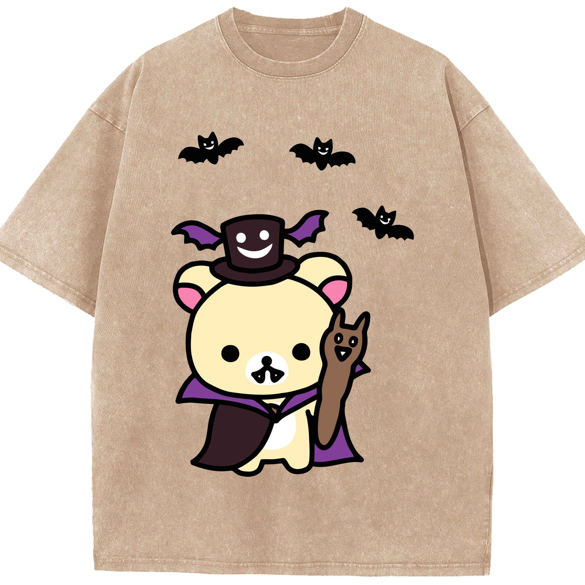 （画像用） リラックマ リラックマ キイロイトリ Rilakkuma Korilakkuma Kiiroitori 綿100% ヴィンテージ風 半袖Tシャツ（フロントプリント）