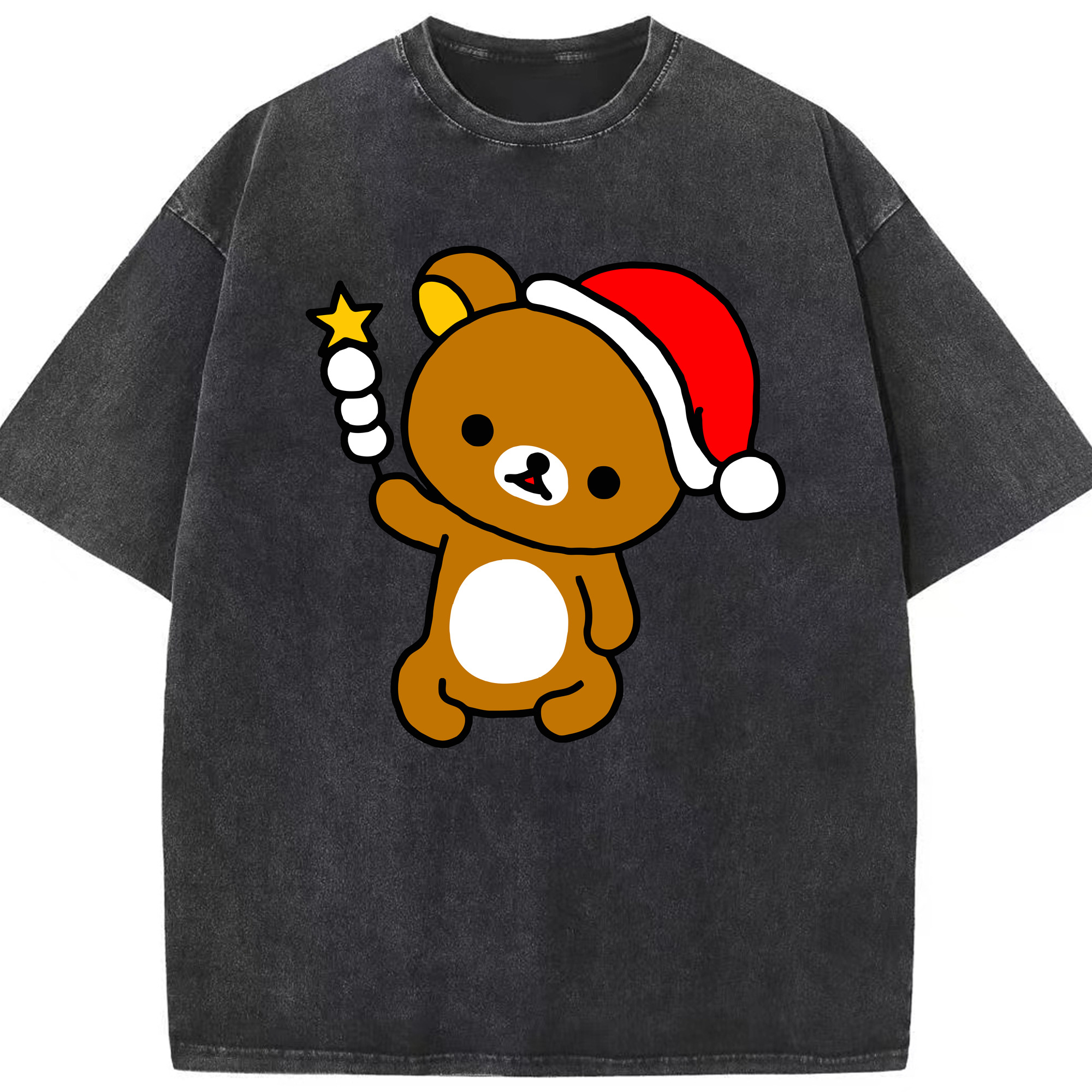 （画像用） リラックマ リラックマ キイロイトリ Rilakkuma Korilakkuma Kiiroitori 綿100% ヴィンテージ風 半袖Tシャツ（フロントプリント）