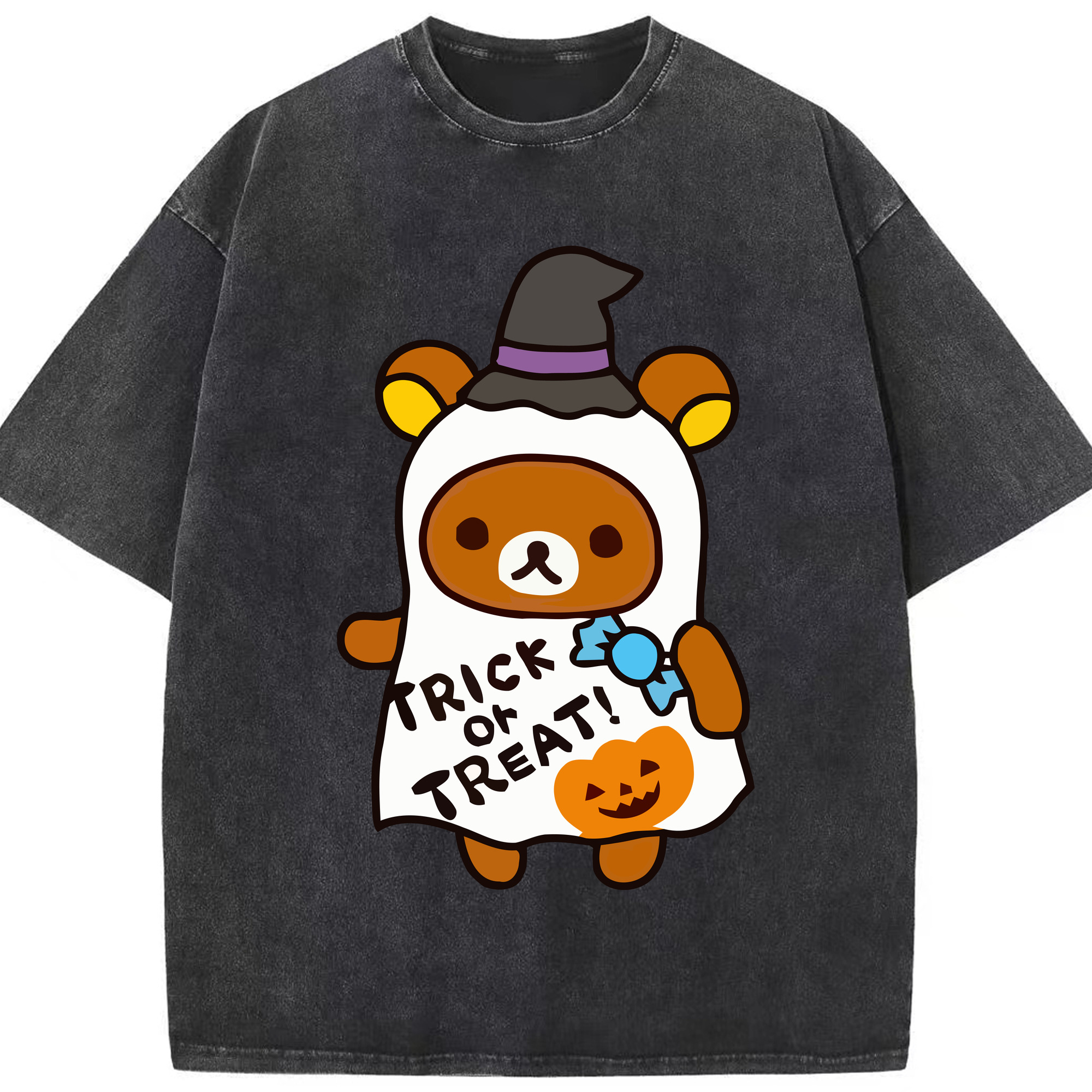 （画像用） リラックマ リラックマ キイロイトリ Rilakkuma Korilakkuma Kiiroitori 綿100% ヴィンテージ風 半袖Tシャツ（フロントプリント）