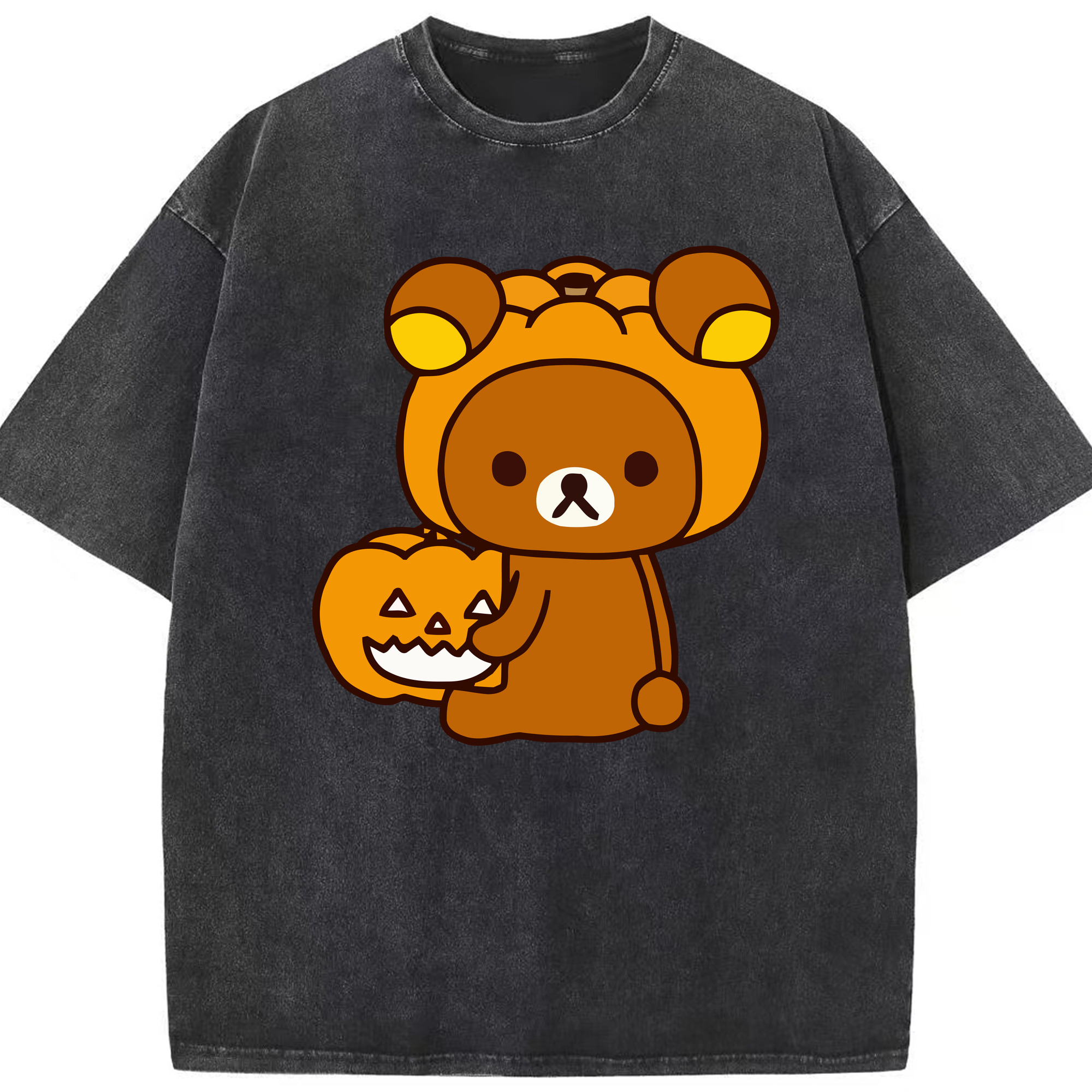 （画像用） リラックマ リラックマ キイロイトリ Rilakkuma Korilakkuma Kiiroitori 綿100% ヴィンテージ風 半袖Tシャツ（フロントプリント）