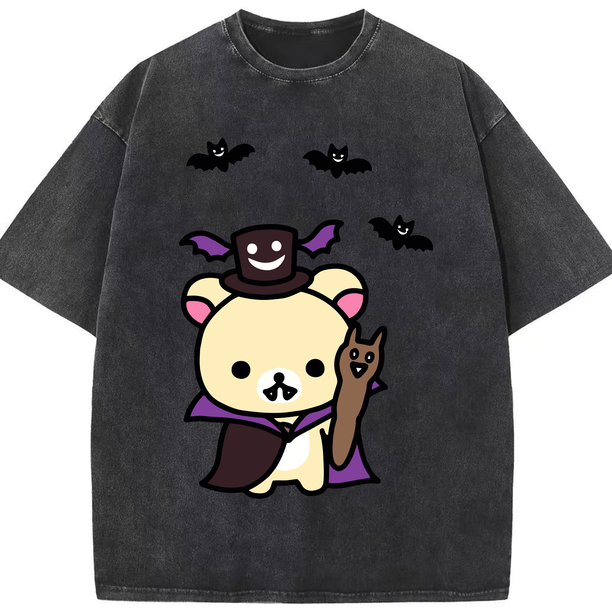 （画像用） リラックマ リラックマ キイロイトリ Rilakkuma Korilakkuma Kiiroitori 綿100% ヴィンテージ風 半袖Tシャツ（フロントプリント）
