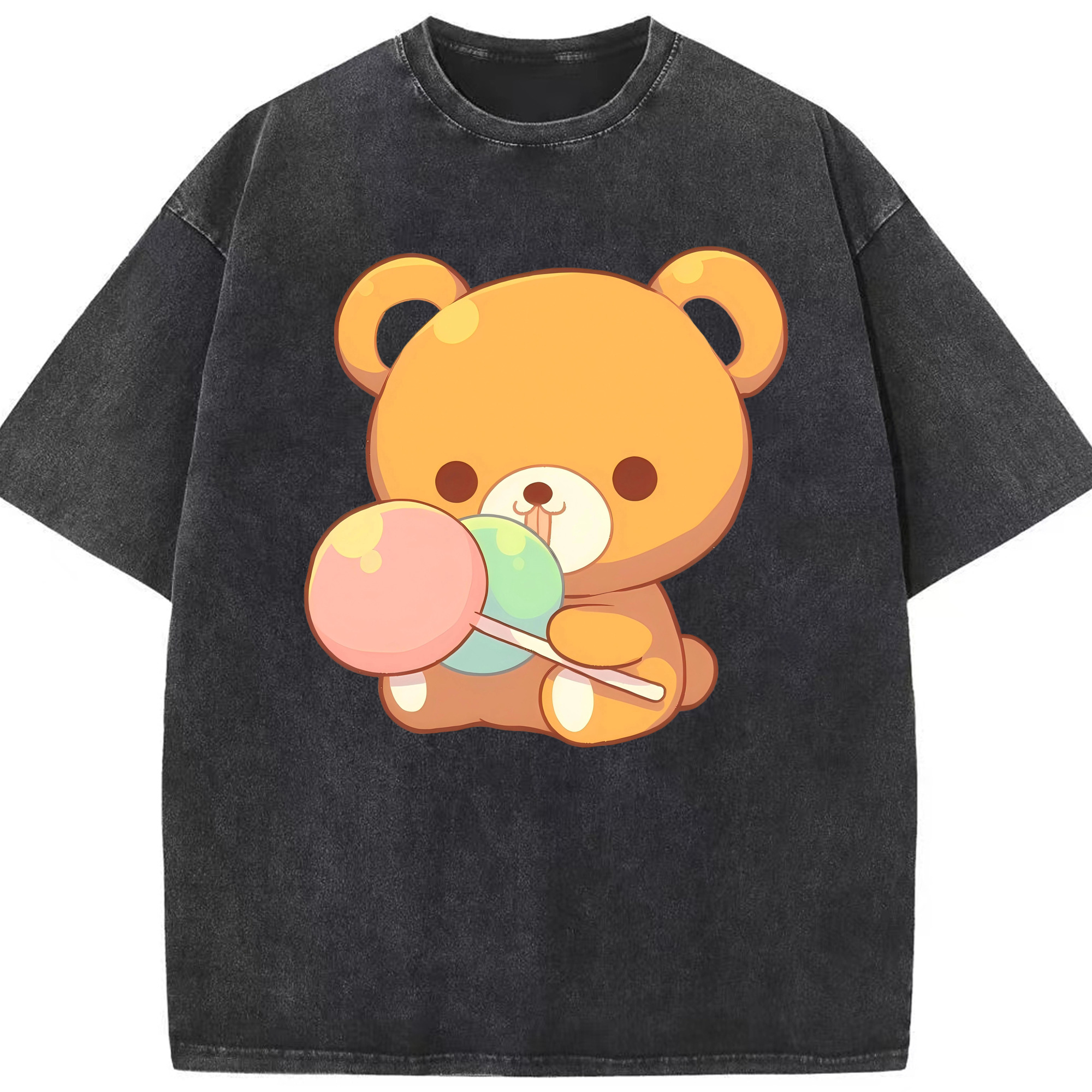（画像用） リラックマ リラックマ キイロイトリ Rilakkuma Korilakkuma Kiiroitori 綿100% ヴィンテージ風 半袖Tシャツ（フロントプリント）