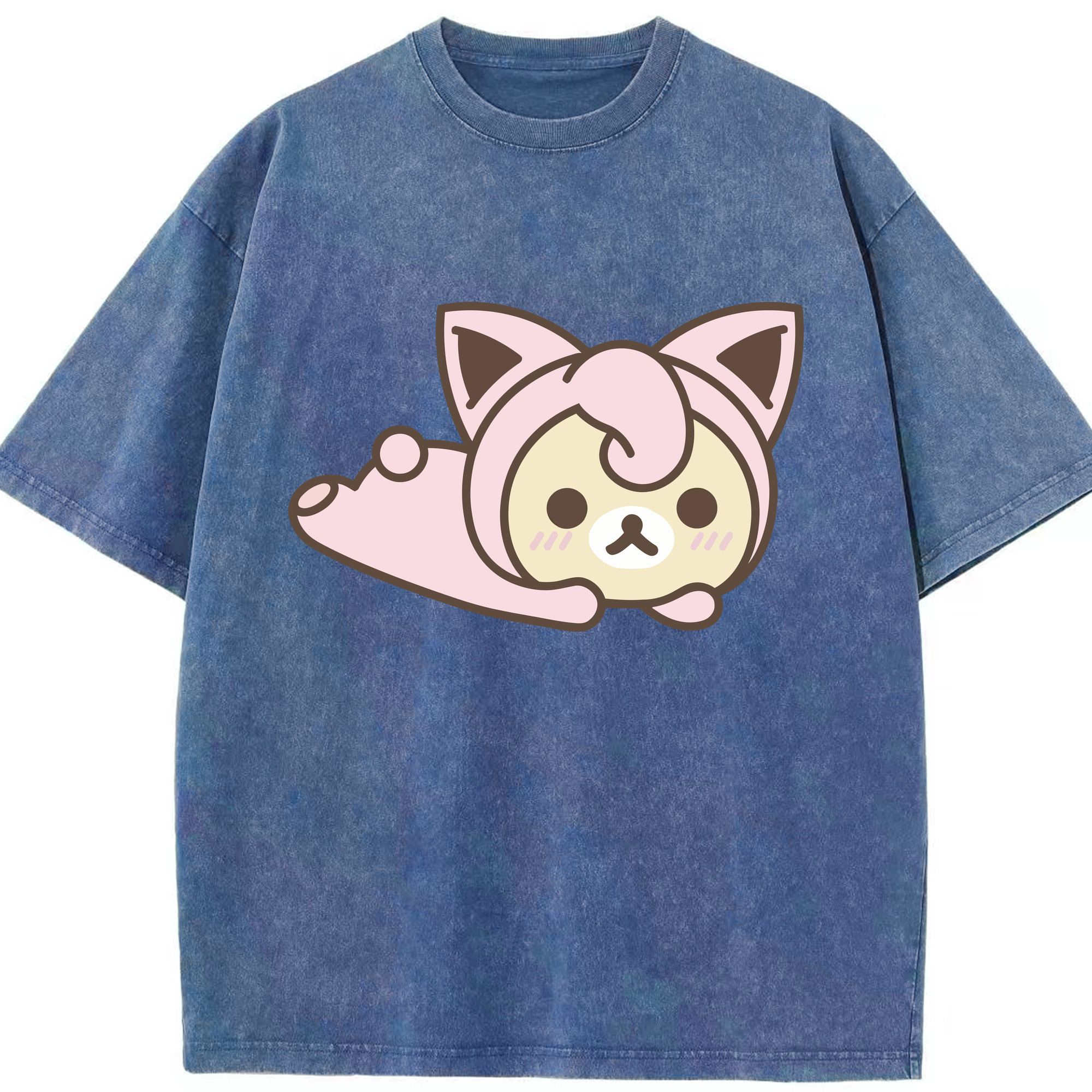 （画像用） リラックマ リラックマ キイロイトリ Rilakkuma Korilakkuma Kiiroitori 綿100% ヴィンテージ風 半袖Tシャツ（フロントプリント）