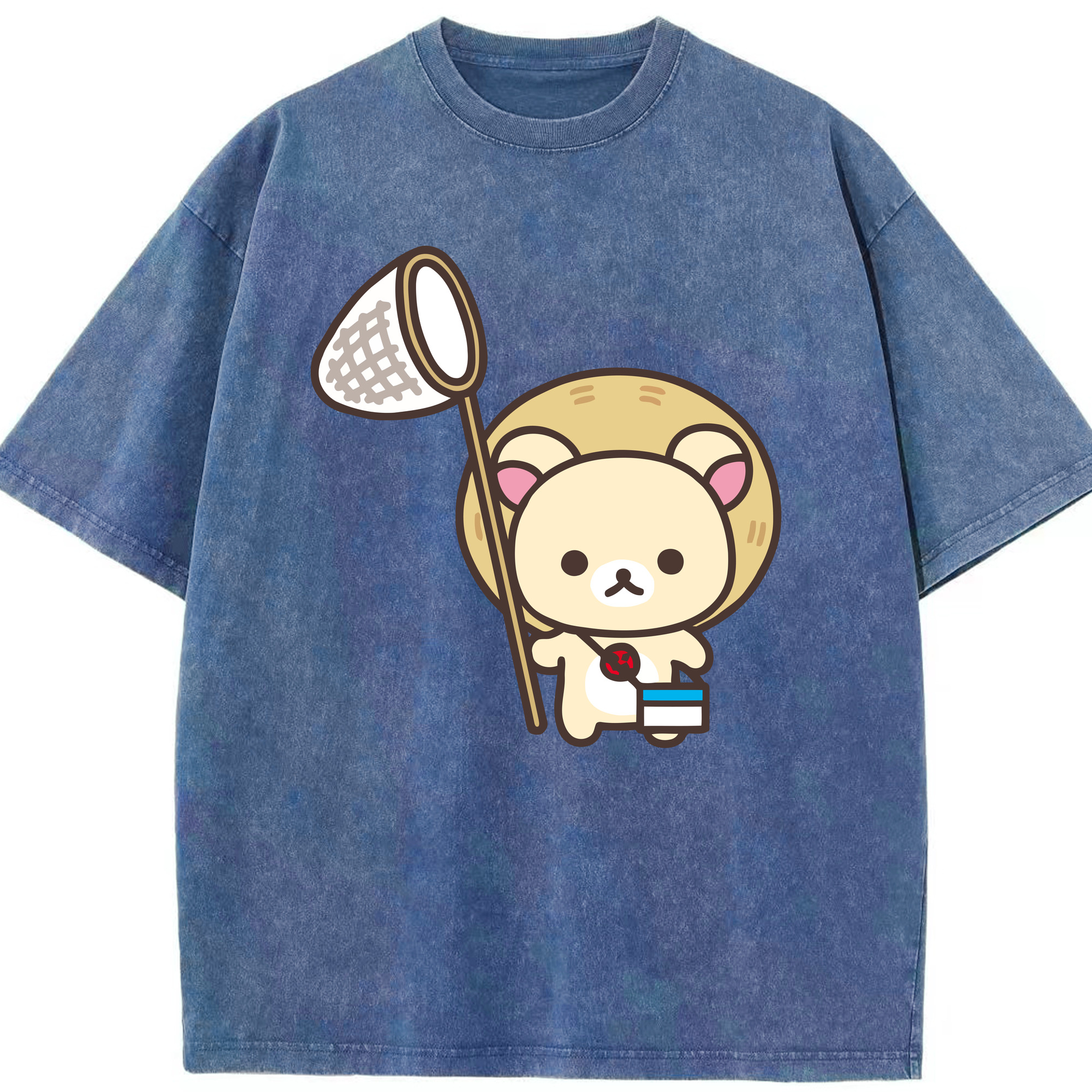 （画像用） リラックマ リラックマ キイロイトリ Rilakkuma Korilakkuma Kiiroitori 綿100% ヴィンテージ風 半袖Tシャツ（フロントプリント）