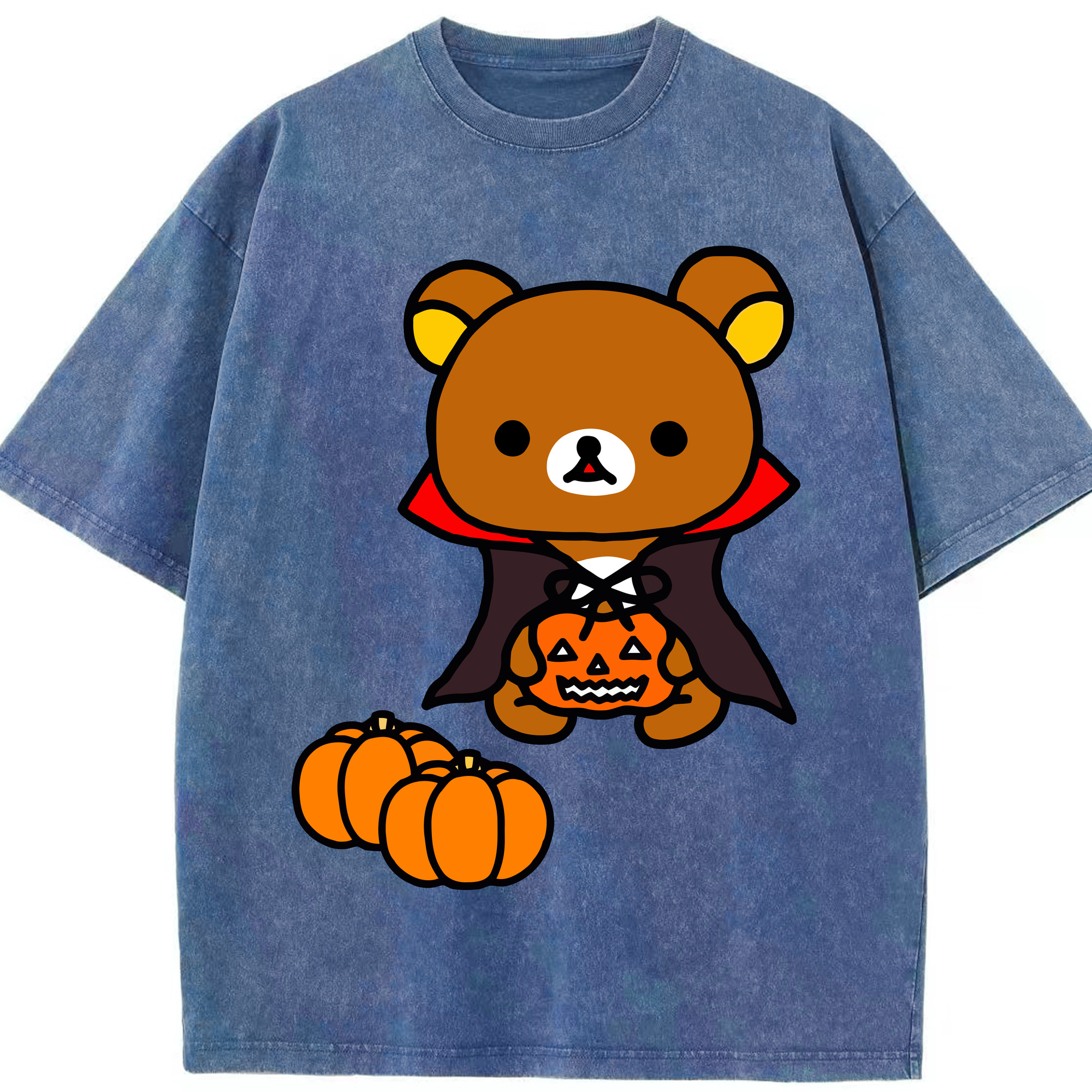 （画像用） リラックマ リラックマ キイロイトリ Rilakkuma Korilakkuma Kiiroitori 綿100% ヴィンテージ風 半袖Tシャツ（フロントプリント）