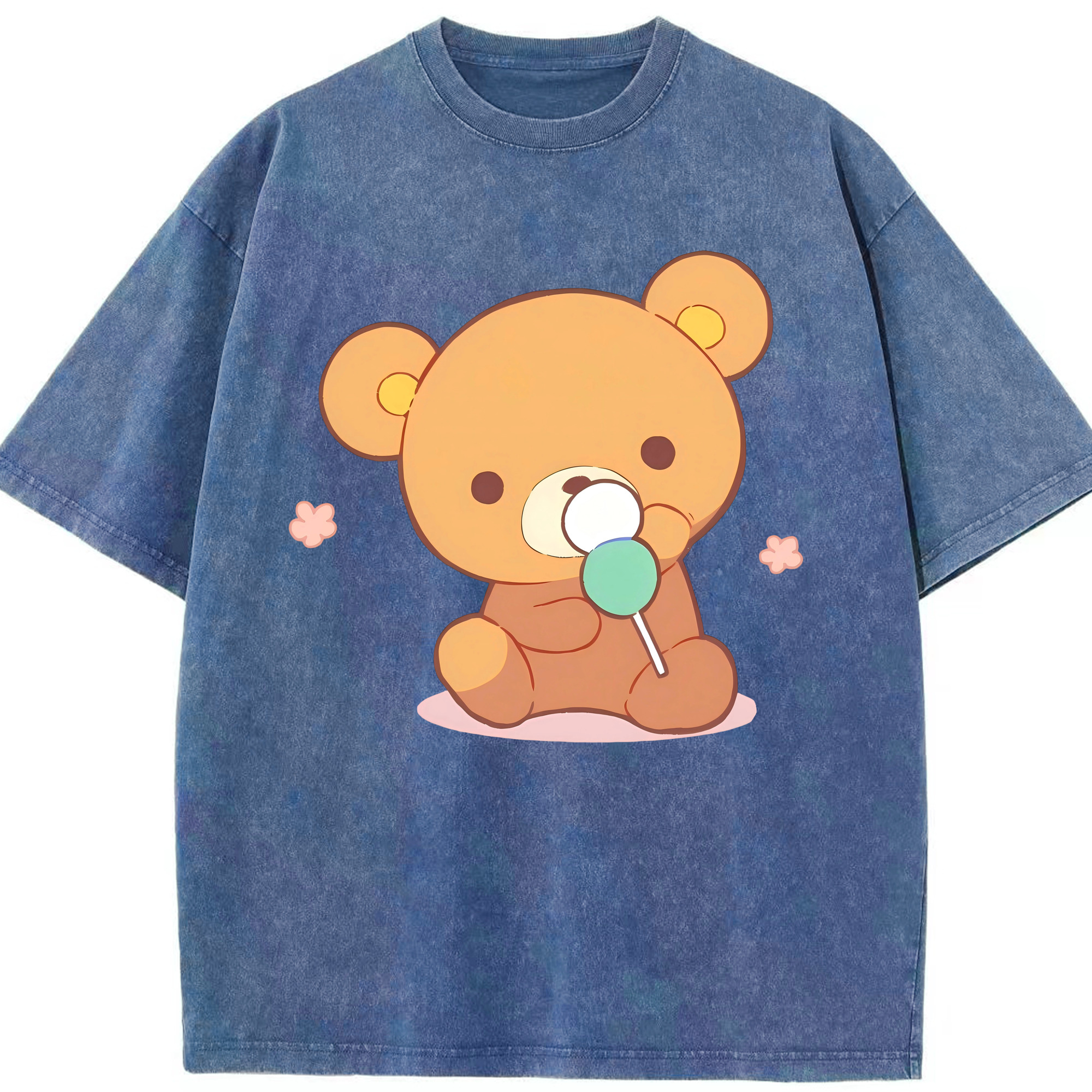 （画像用） リラックマ リラックマ キイロイトリ Rilakkuma Korilakkuma Kiiroitori 綿100% ヴィンテージ風 半袖Tシャツ（フロントプリント）