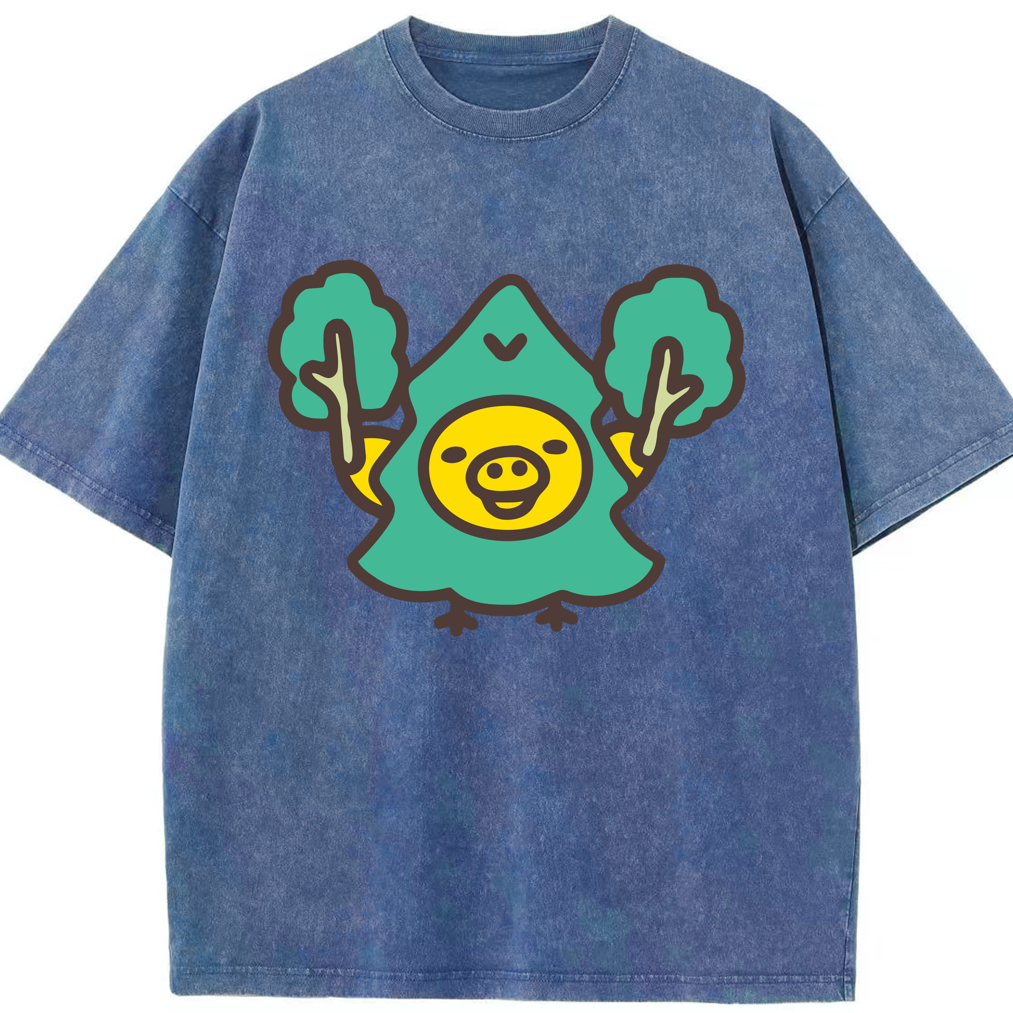 （画像用） リラックマ リラックマ キイロイトリ Rilakkuma Korilakkuma Kiiroitori 綿100% ヴィンテージ風 半袖Tシャツ（フロントプリント）