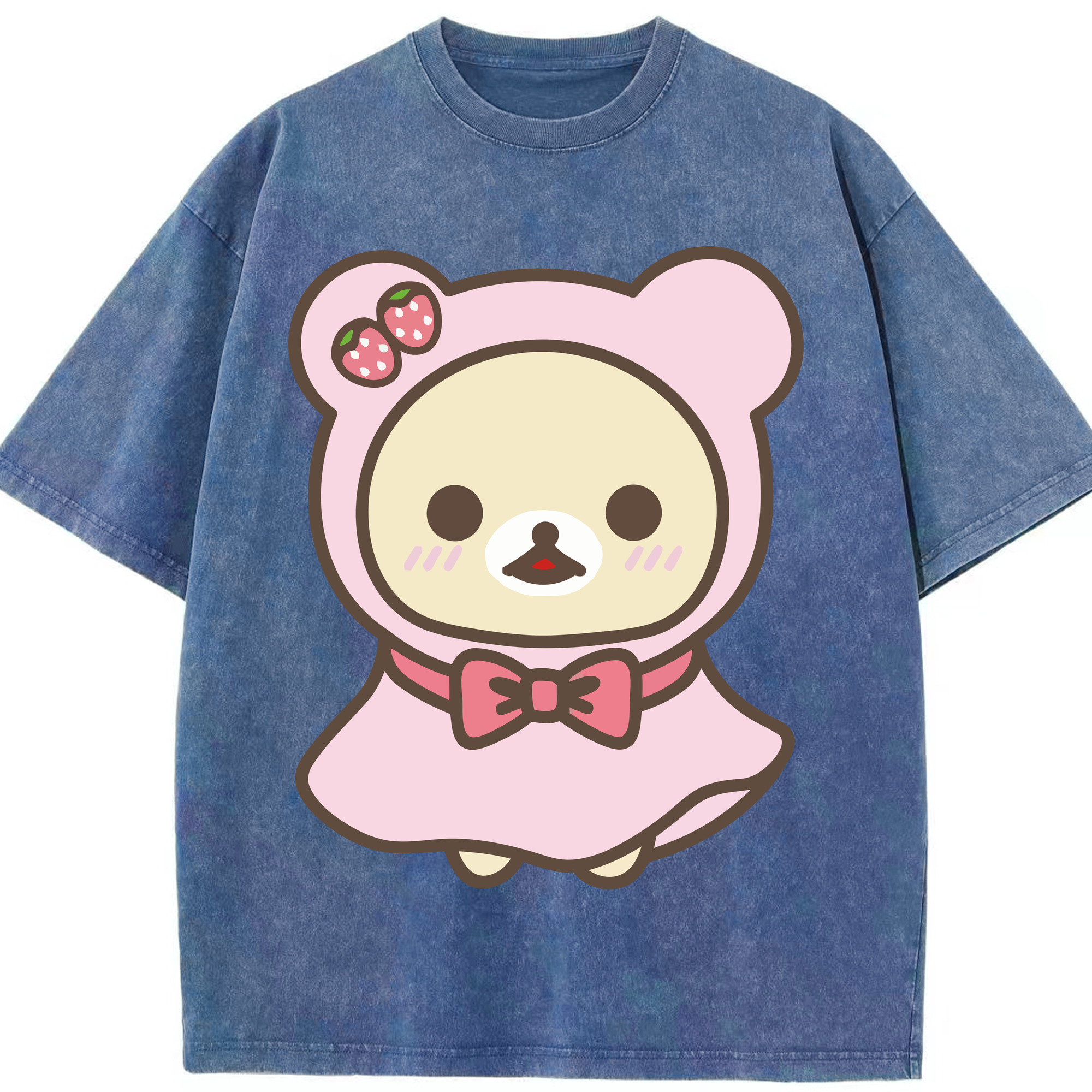 （画像用） リラックマ リラックマ キイロイトリ Rilakkuma Korilakkuma Kiiroitori 綿100% ヴィンテージ風 半袖Tシャツ（フロントプリント）