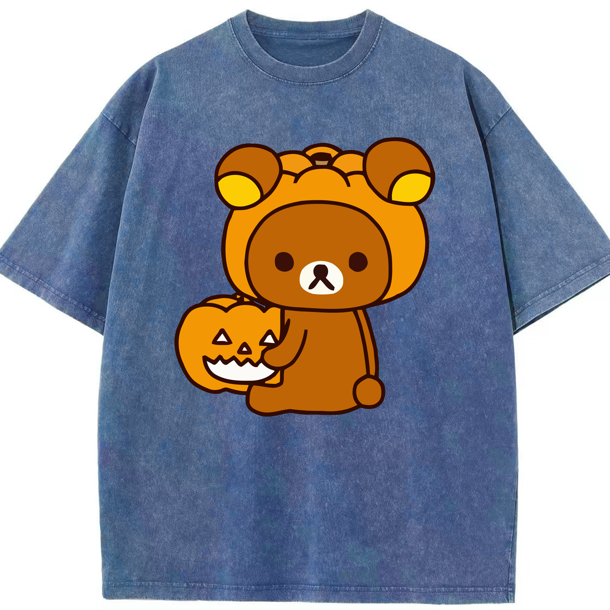 （画像用） リラックマ リラックマ キイロイトリ Rilakkuma Korilakkuma Kiiroitori 綿100% ヴィンテージ風 半袖Tシャツ（フロントプリント）