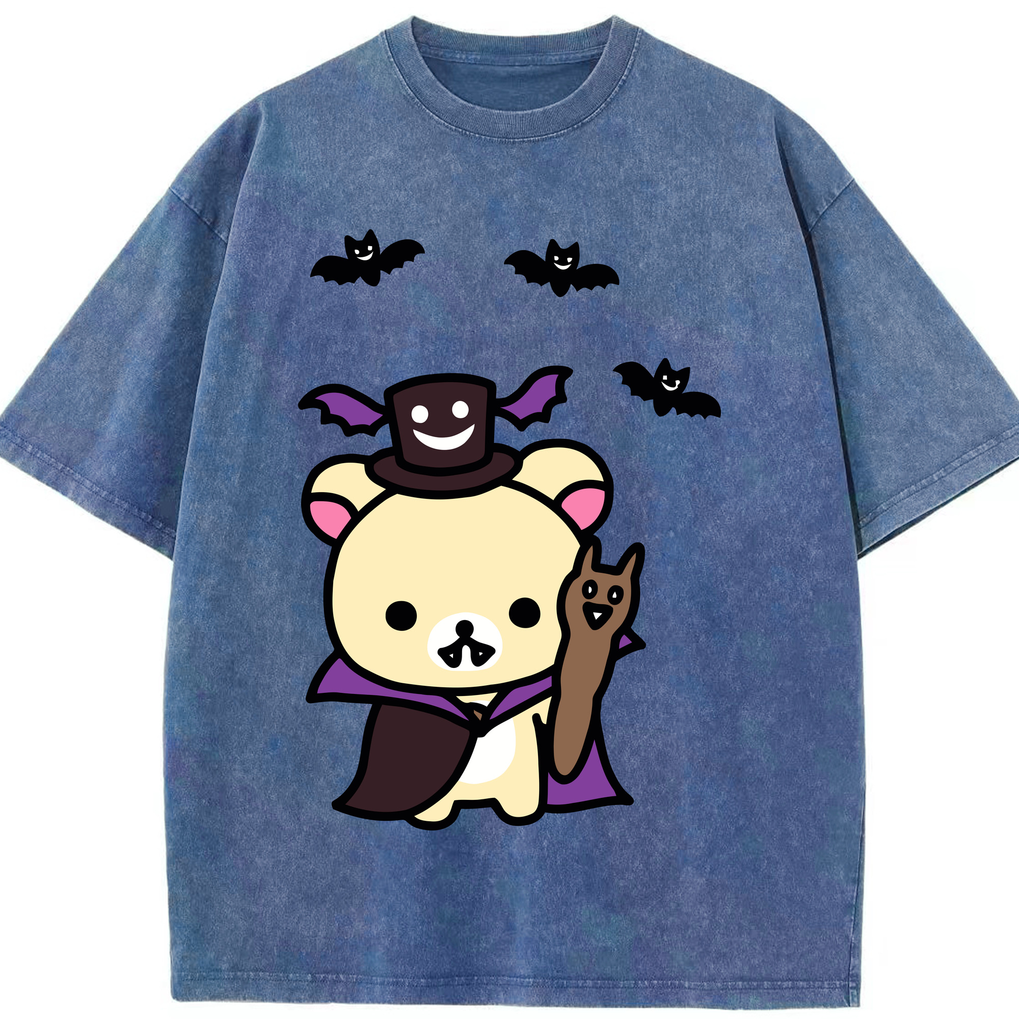 （画像用） リラックマ リラックマ キイロイトリ Rilakkuma Korilakkuma Kiiroitori 綿100% ヴィンテージ風 半袖Tシャツ（フロントプリント）