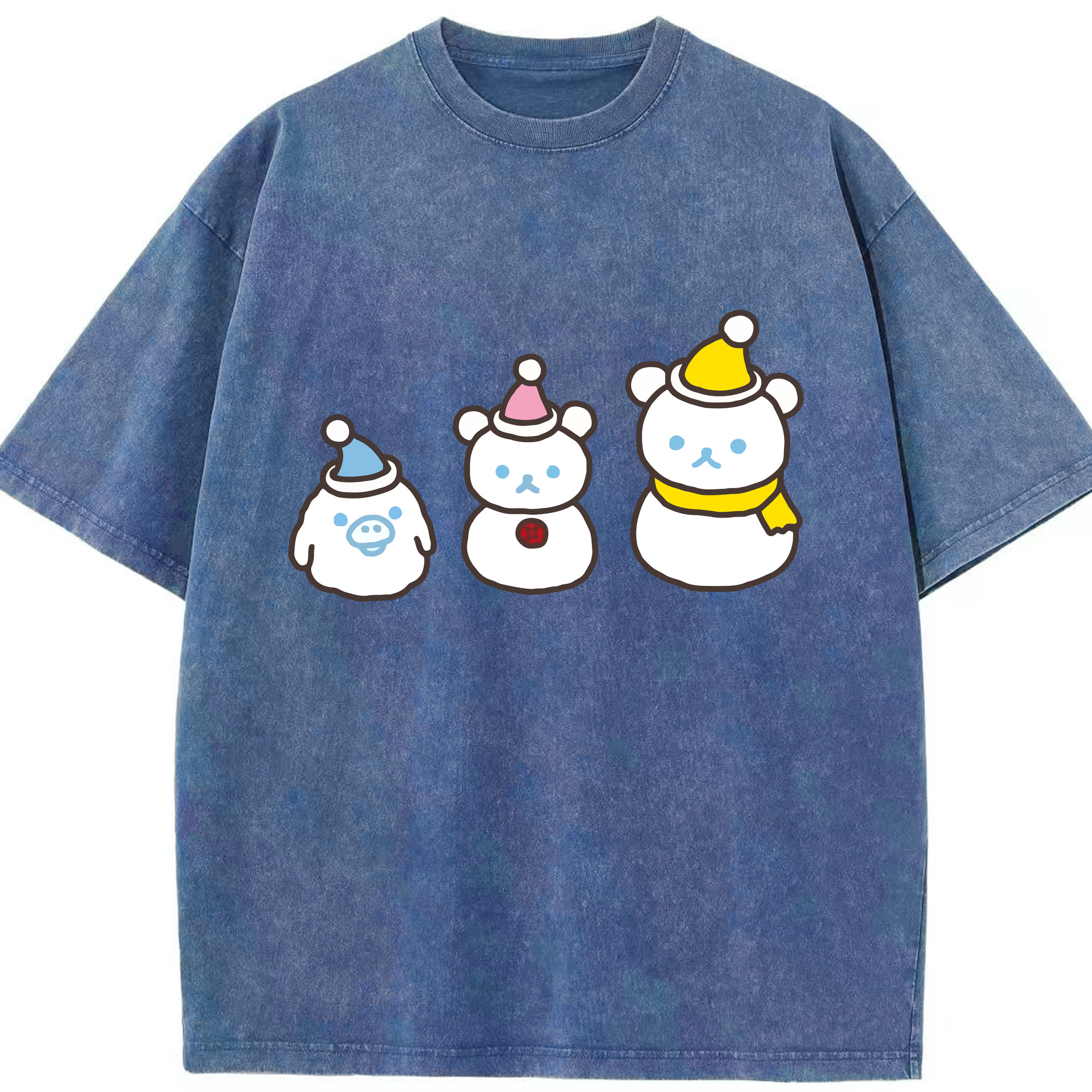 （画像用） リラックマ リラックマ キイロイトリ Rilakkuma Korilakkuma Kiiroitori 綿100% ヴィンテージ風 半袖Tシャツ（フロントプリント）