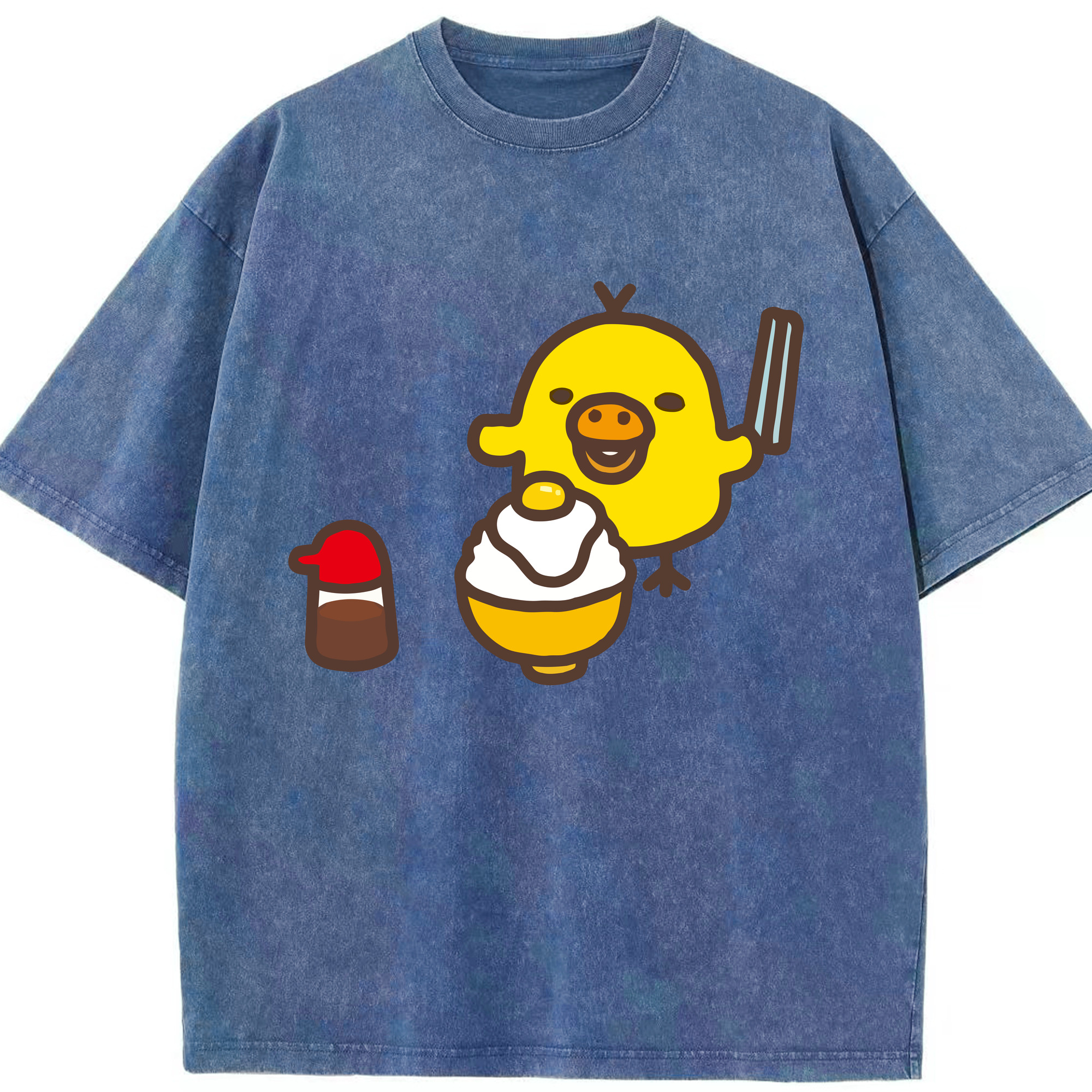 （画像用） リラックマ リラックマ キイロイトリ Rilakkuma Korilakkuma Kiiroitori 綿100% ヴィンテージ風 半袖Tシャツ（フロントプリント）