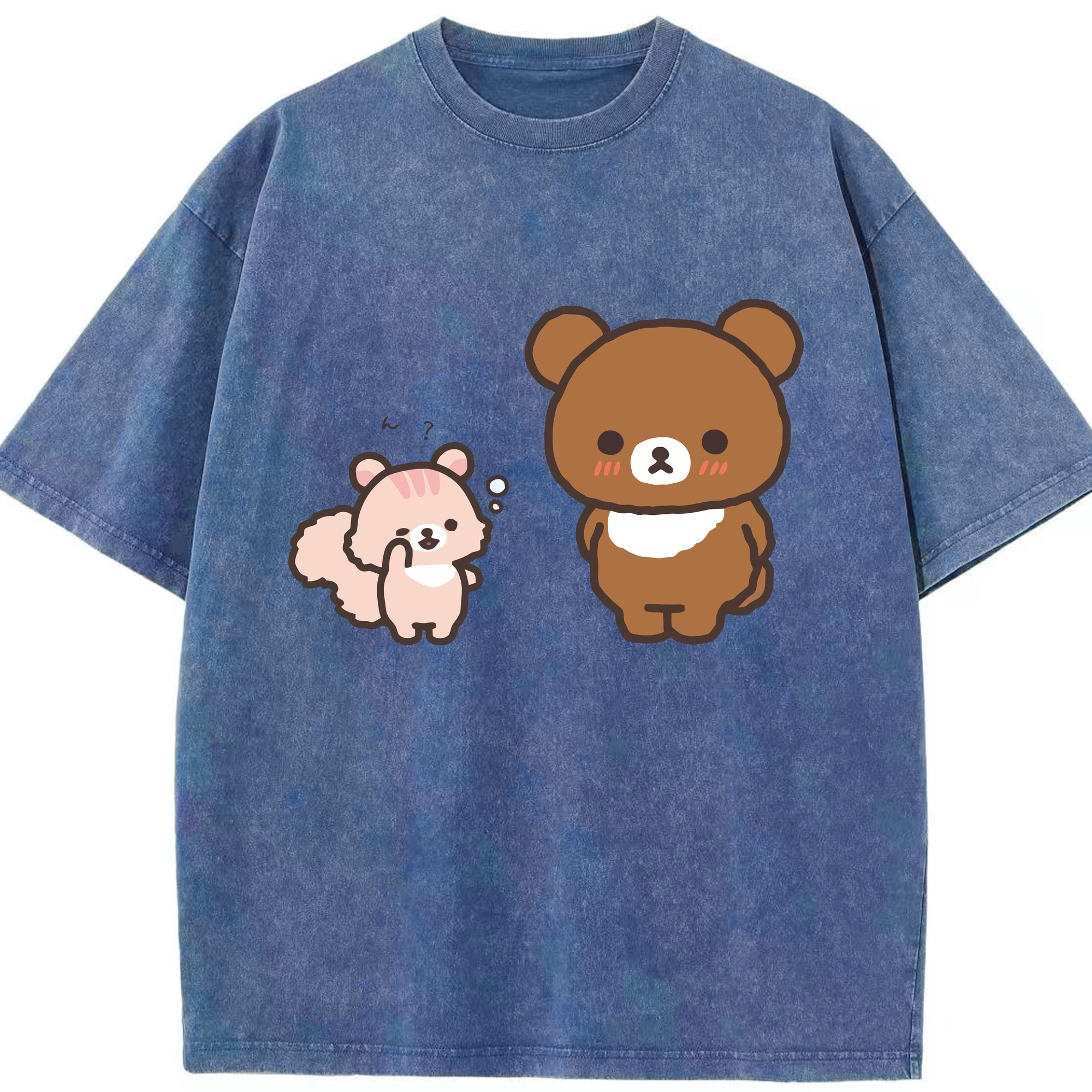 （画像用） リラックマ リラックマ キイロイトリ Rilakkuma Korilakkuma Kiiroitori 綿100% ヴィンテージ風 半袖Tシャツ（フロントプリント）