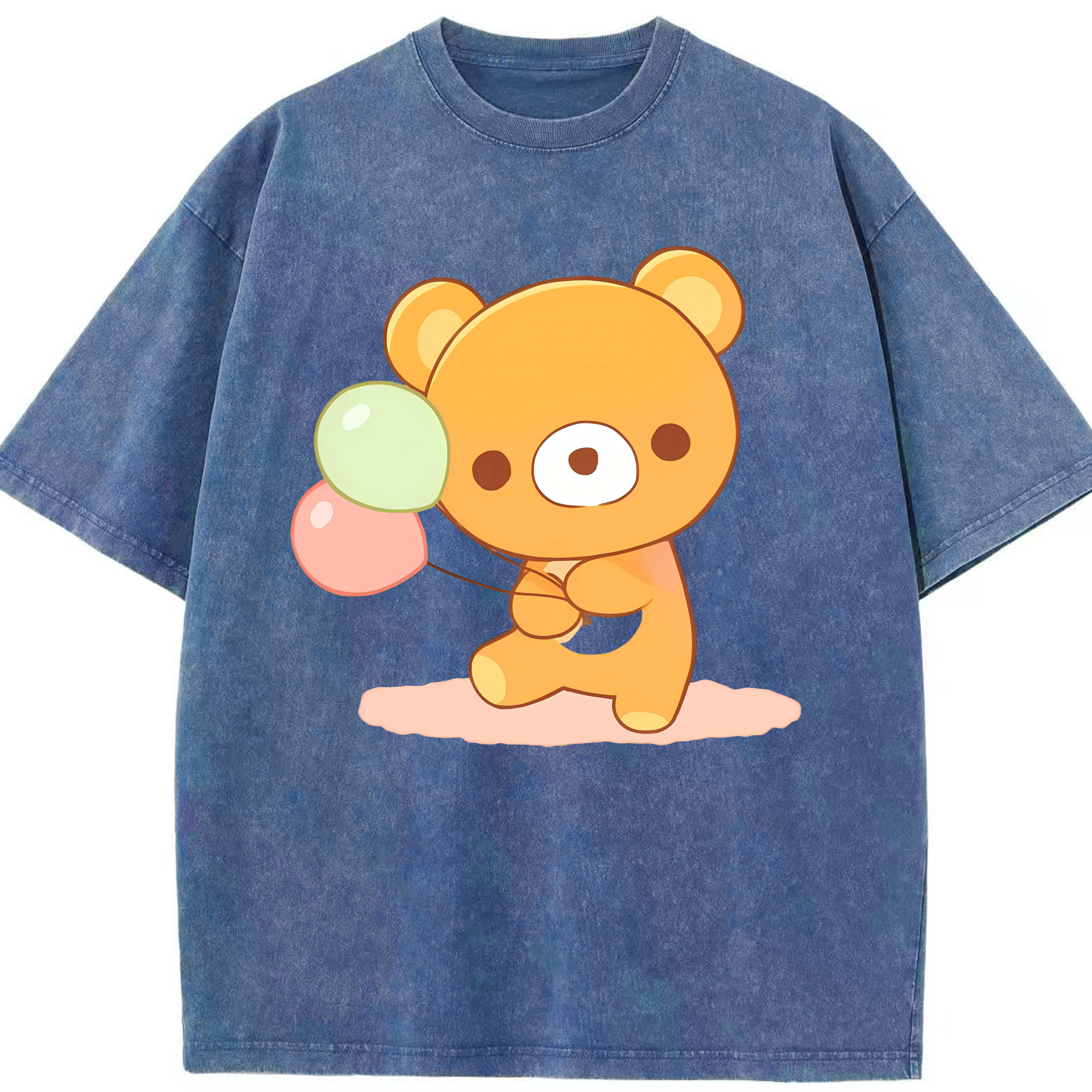 （画像用） リラックマ リラックマ キイロイトリ Rilakkuma Korilakkuma Kiiroitori 綿100% ヴィンテージ風 半袖Tシャツ（フロントプリント）