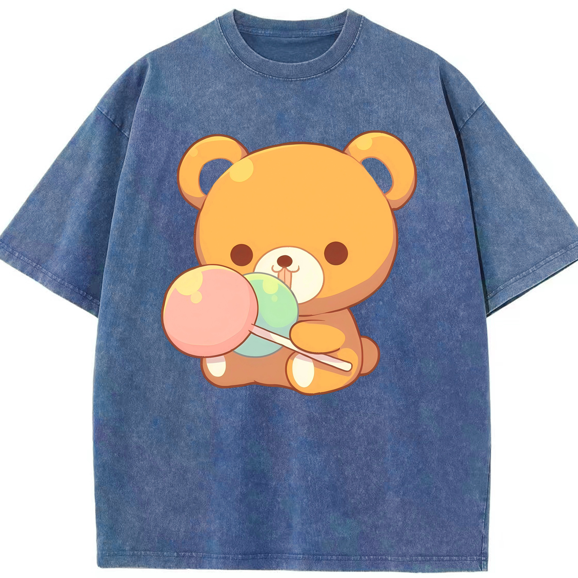 （画像用） リラックマ リラックマ キイロイトリ Rilakkuma Korilakkuma Kiiroitori 綿100% ヴィンテージ風 半袖Tシャツ（フロントプリント）