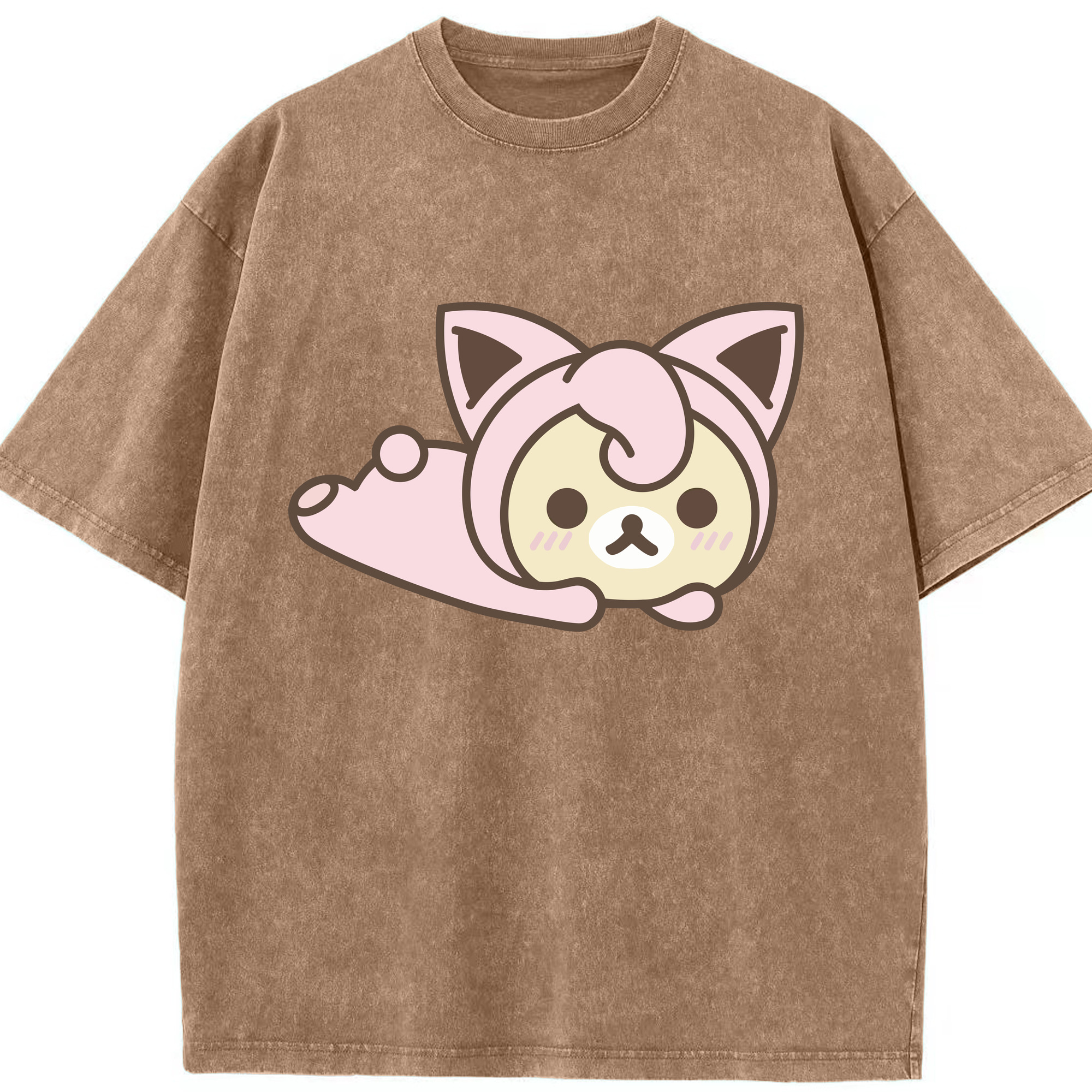 （画像用） リラックマ リラックマ キイロイトリ Rilakkuma Korilakkuma Kiiroitori 綿100% ヴィンテージ風 半袖Tシャツ（フロントプリント）