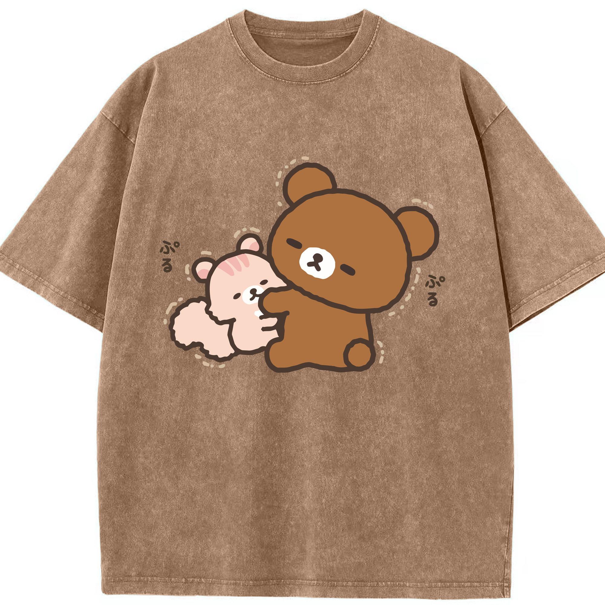 （画像用） リラックマ リラックマ キイロイトリ Rilakkuma Korilakkuma Kiiroitori 綿100% ヴィンテージ風 半袖Tシャツ（フロントプリント）