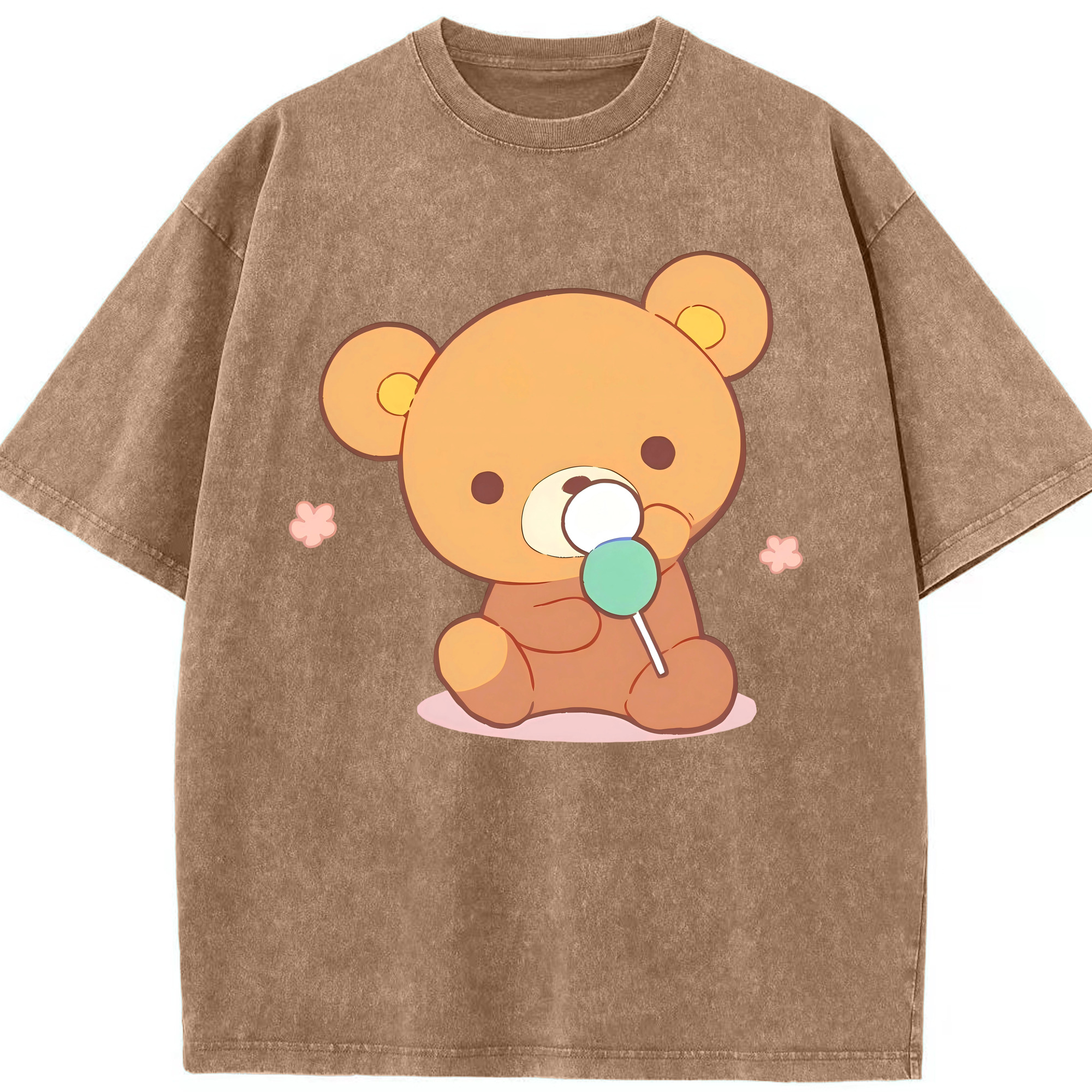 （画像用） リラックマ リラックマ キイロイトリ Rilakkuma Korilakkuma Kiiroitori 綿100% ヴィンテージ風 半袖Tシャツ（フロントプリント）