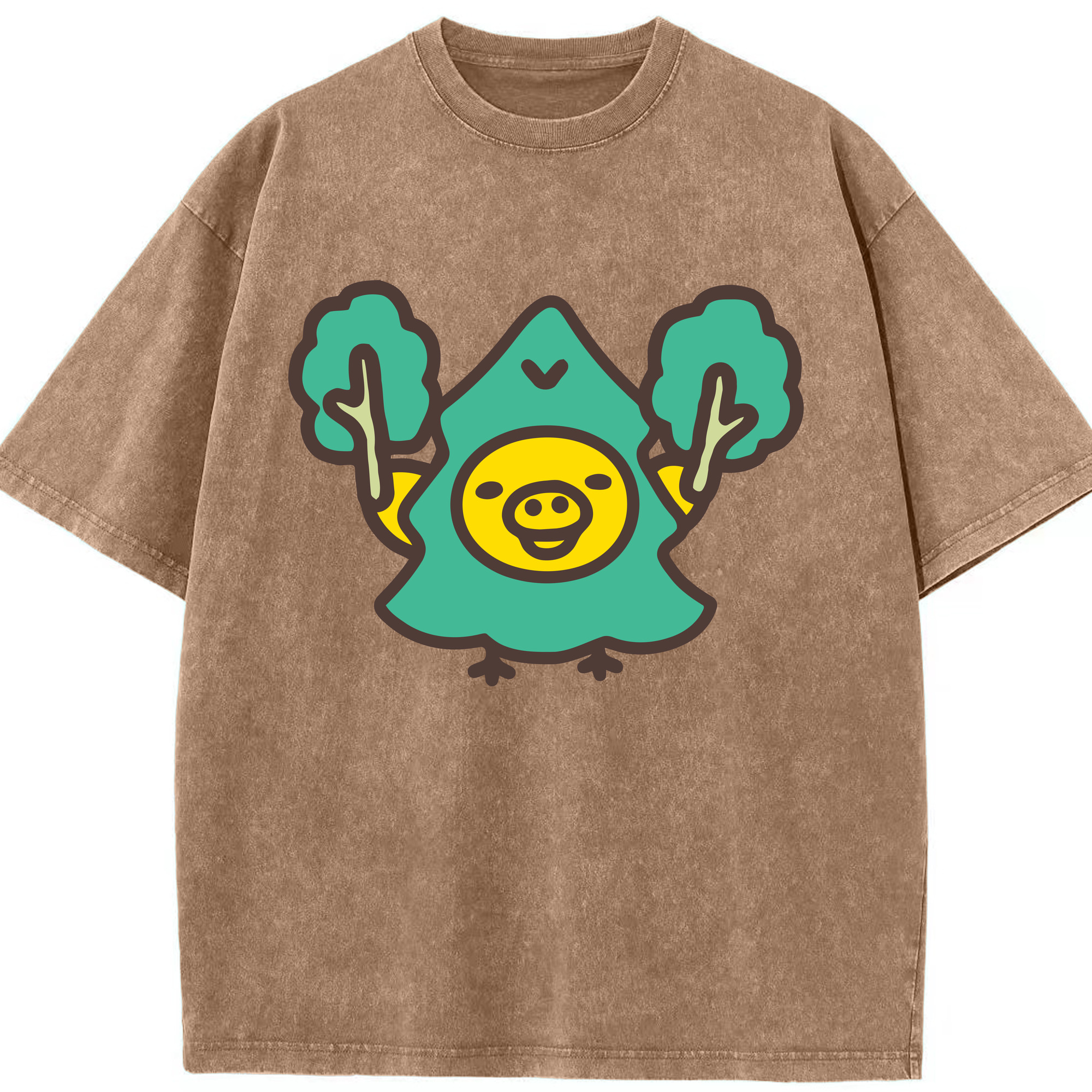 （画像用） リラックマ リラックマ キイロイトリ Rilakkuma Korilakkuma Kiiroitori 綿100% ヴィンテージ風 半袖Tシャツ（フロントプリント）