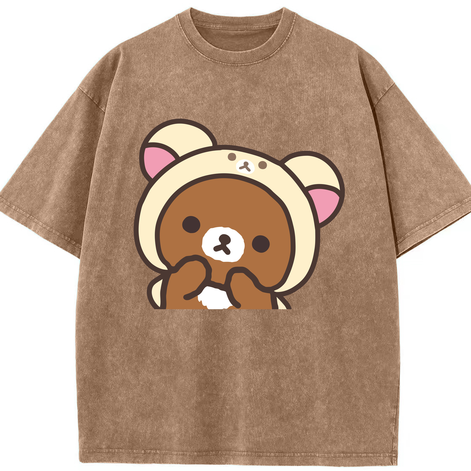 （画像用） リラックマ リラックマ キイロイトリ Rilakkuma Korilakkuma Kiiroitori 綿100% ヴィンテージ風 半袖Tシャツ（フロントプリント）