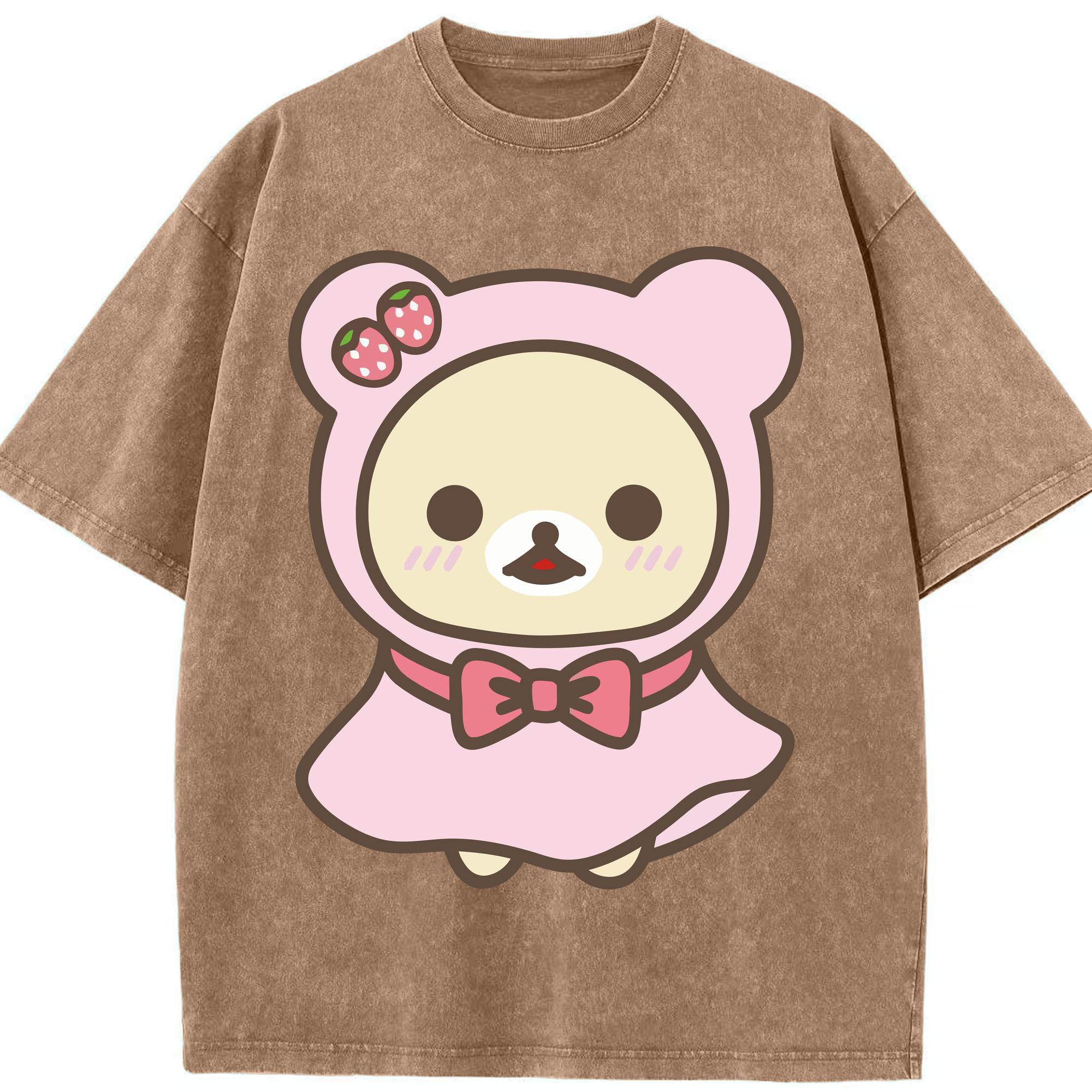 （画像用） リラックマ リラックマ キイロイトリ Rilakkuma Korilakkuma Kiiroitori 綿100% ヴィンテージ風 半袖Tシャツ（フロントプリント）