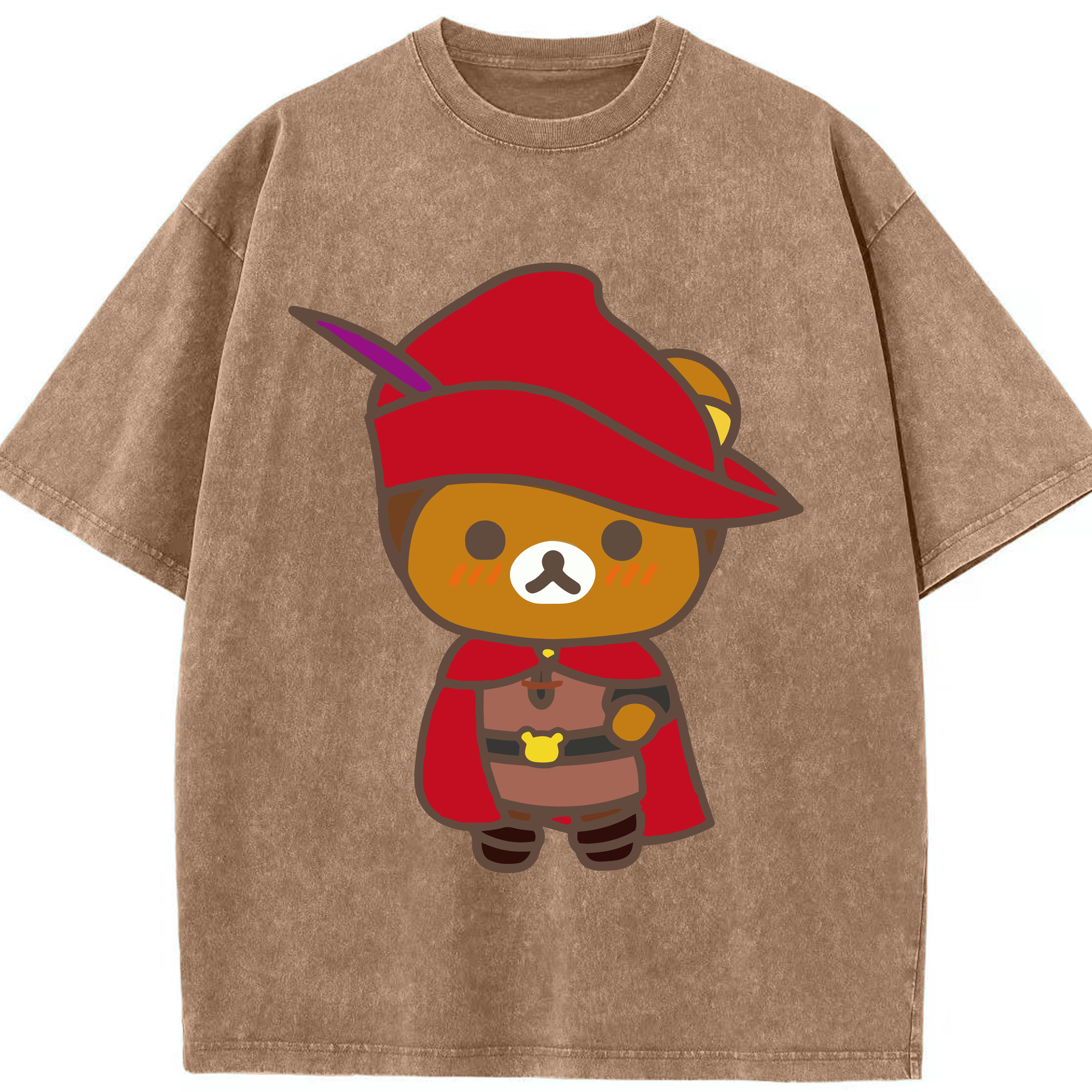 （画像用） リラックマ リラックマ キイロイトリ Rilakkuma Korilakkuma Kiiroitori 綿100% ヴィンテージ風 半袖Tシャツ（フロントプリント）