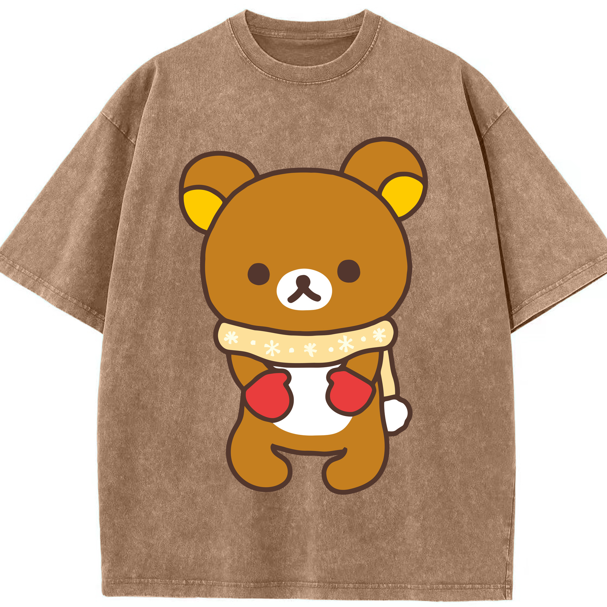 （画像用） リラックマ リラックマ キイロイトリ Rilakkuma Korilakkuma Kiiroitori 綿100% ヴィンテージ風 半袖Tシャツ（フロントプリント）