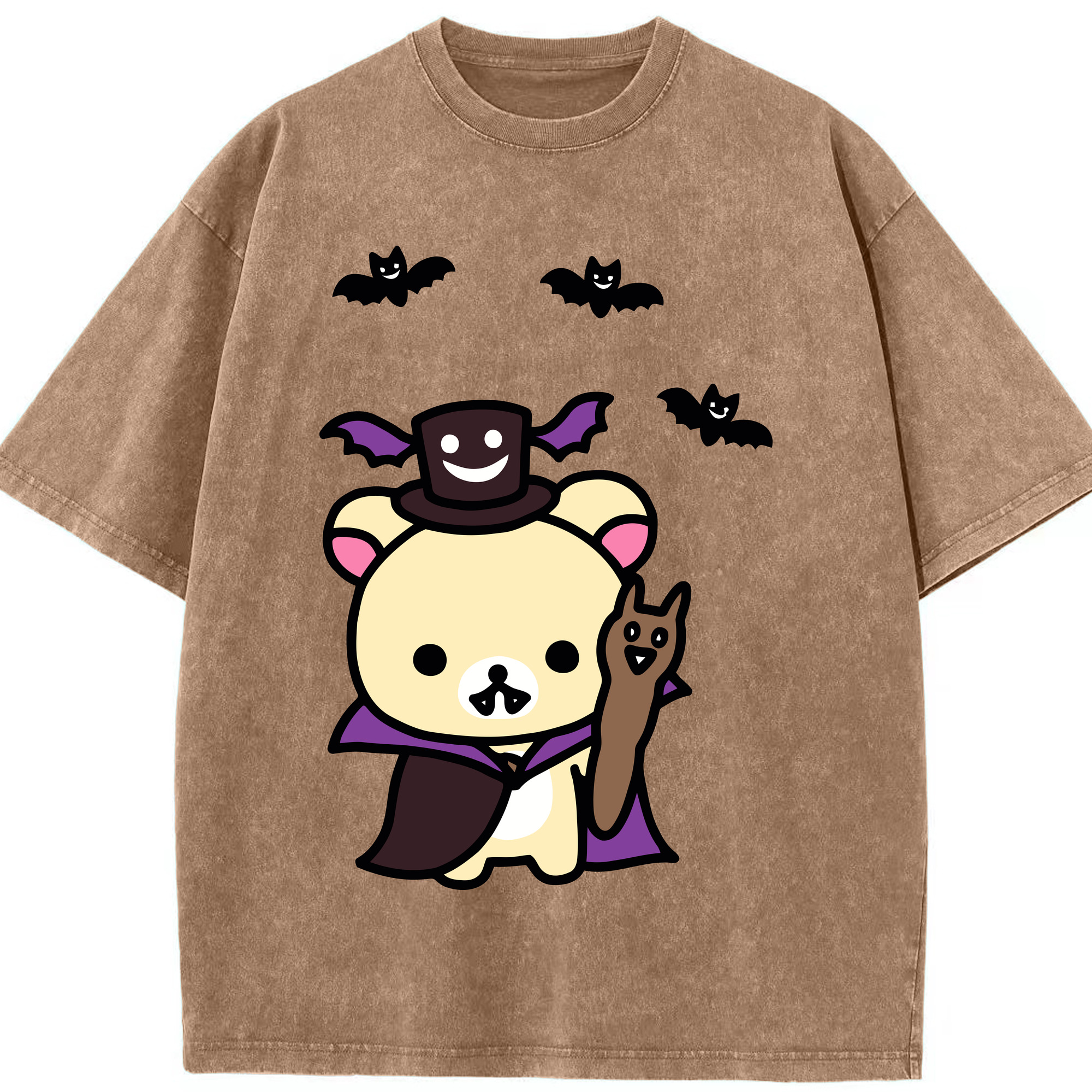 （画像用） リラックマ リラックマ キイロイトリ Rilakkuma Korilakkuma Kiiroitori 綿100% ヴィンテージ風 半袖Tシャツ（フロントプリント）