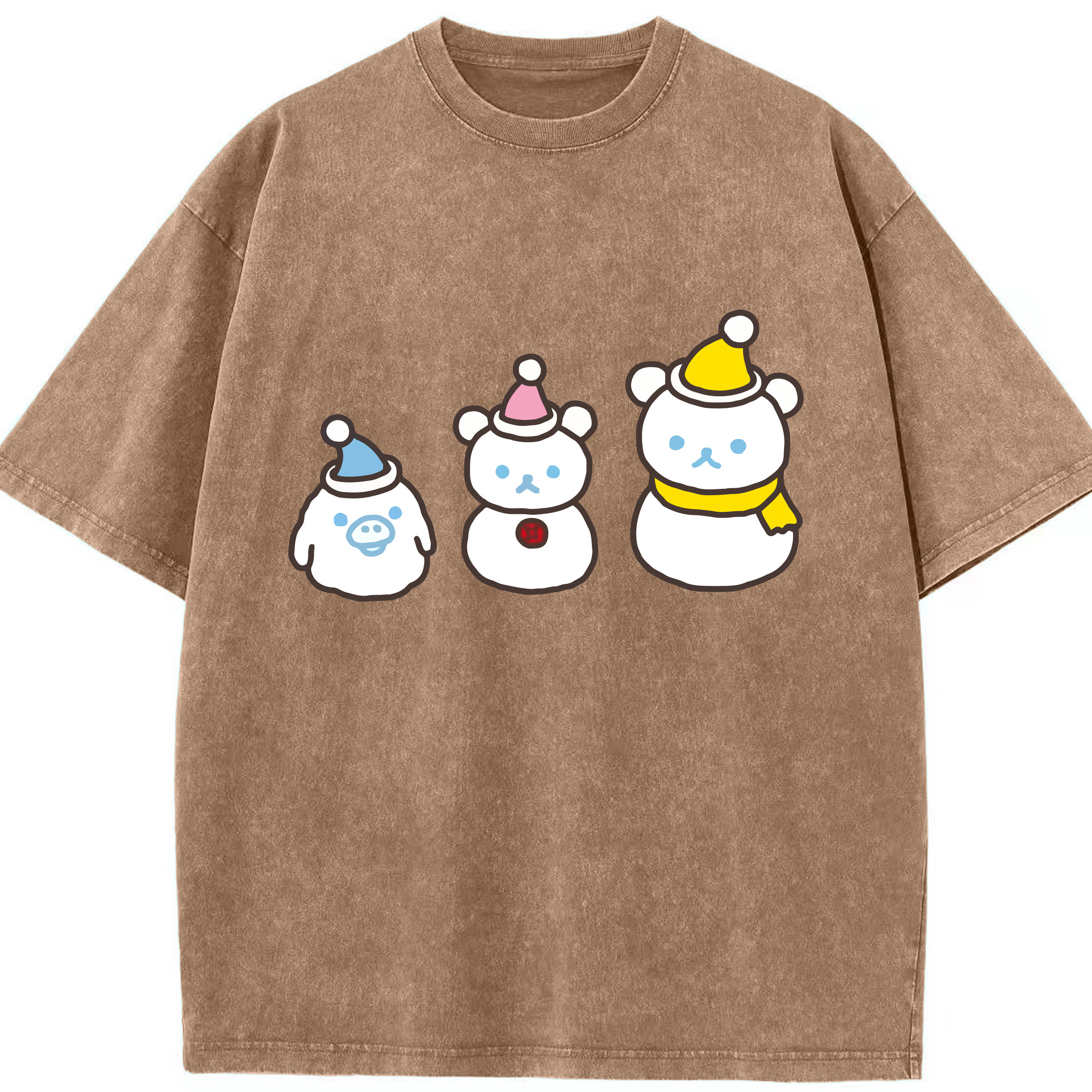 （画像用） リラックマ リラックマ キイロイトリ Rilakkuma Korilakkuma Kiiroitori 綿100% ヴィンテージ風 半袖Tシャツ（フロントプリント）