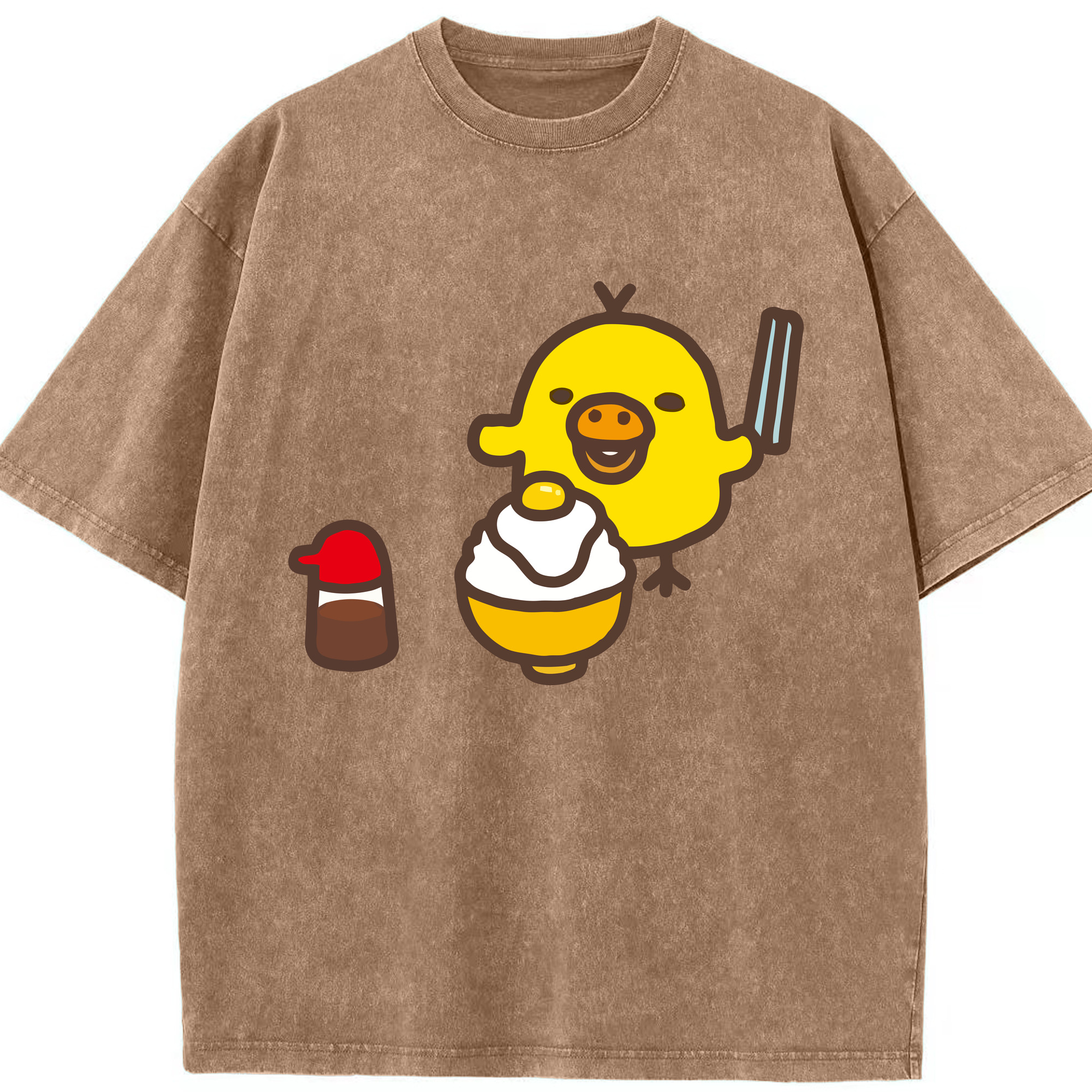 （画像用） リラックマ リラックマ キイロイトリ Rilakkuma Korilakkuma Kiiroitori 綿100% ヴィンテージ風 半袖Tシャツ（フロントプリント）