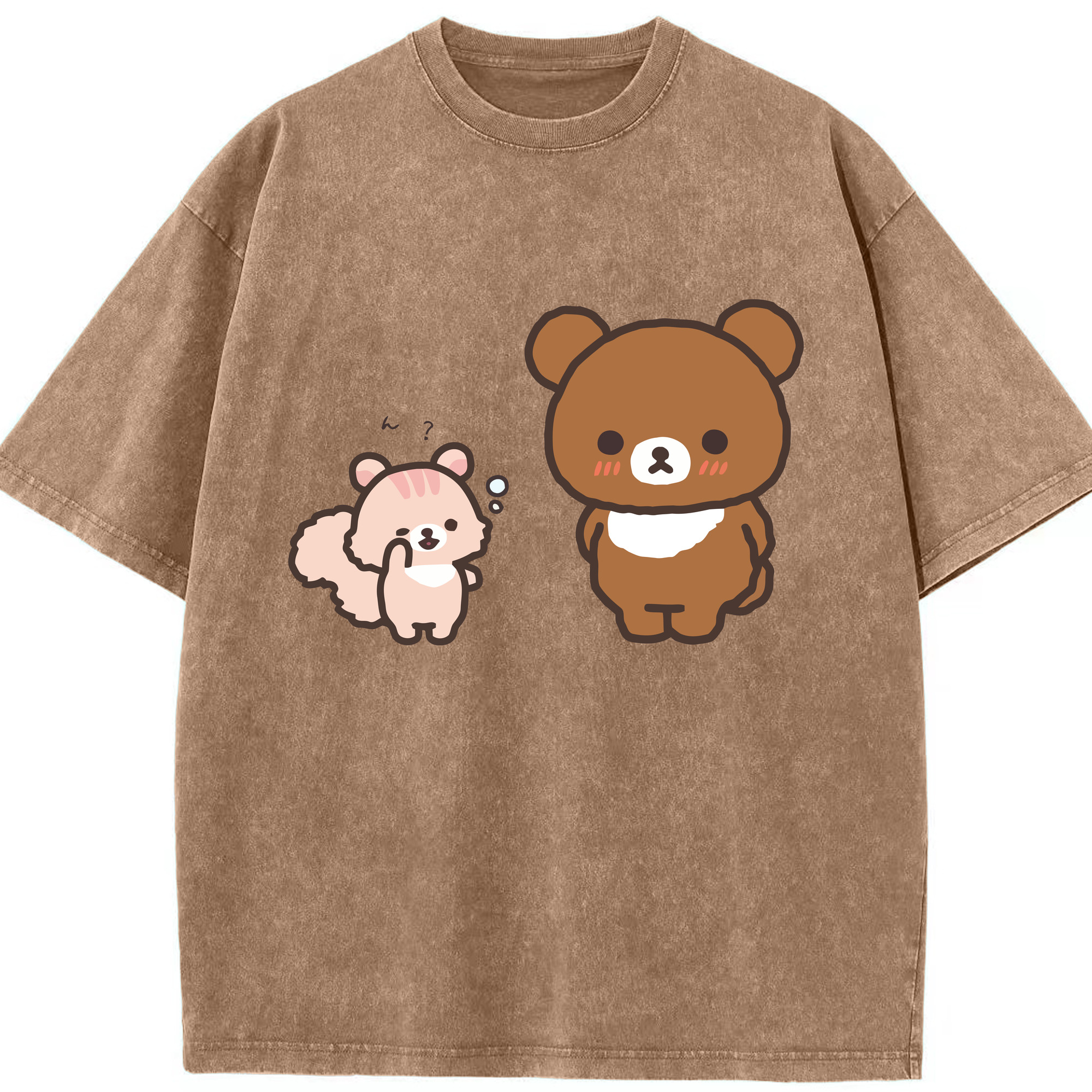 （画像用） リラックマ リラックマ キイロイトリ Rilakkuma Korilakkuma Kiiroitori 綿100% ヴィンテージ風 半袖Tシャツ（フロントプリント）