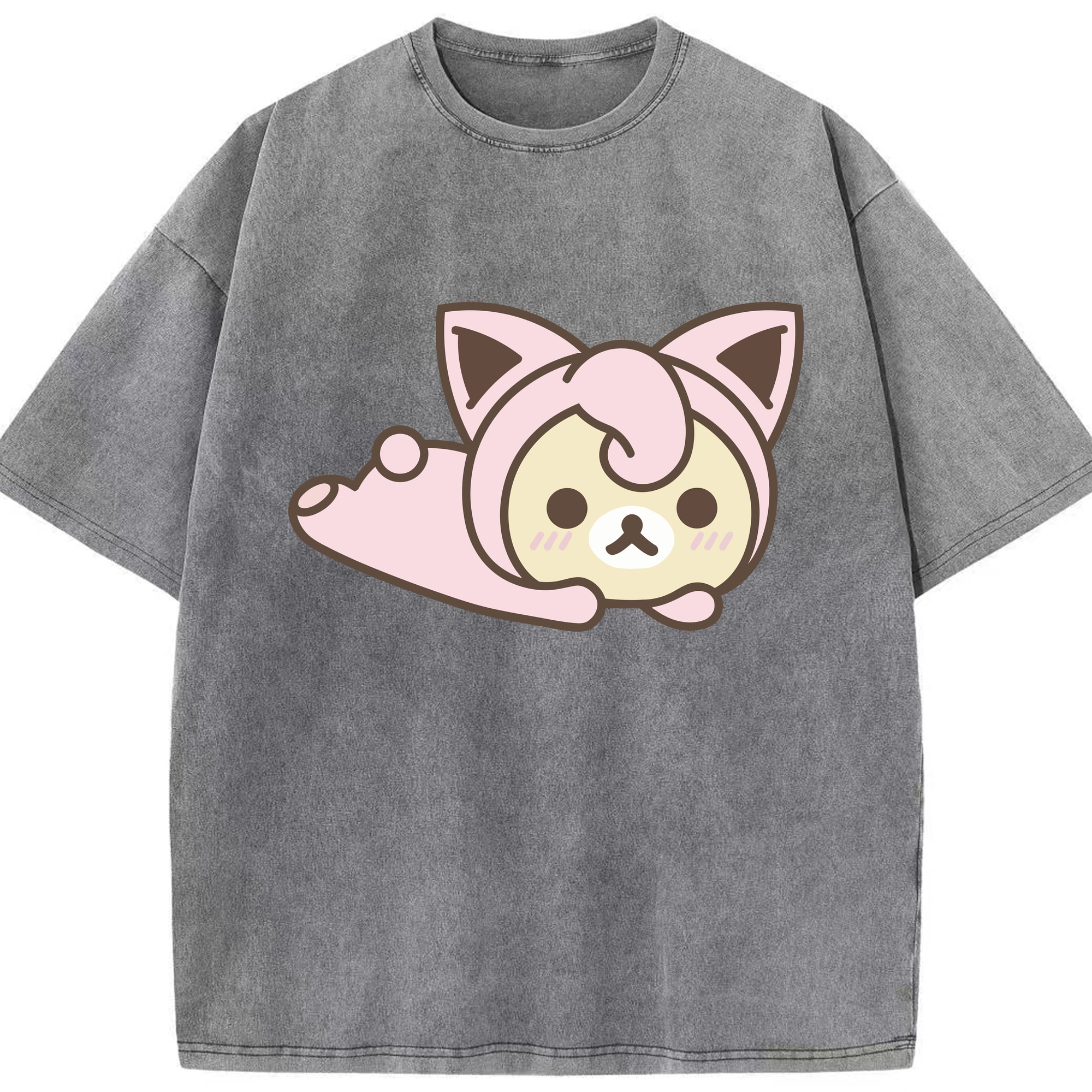 （画像用） リラックマ リラックマ キイロイトリ Rilakkuma Korilakkuma Kiiroitori 綿100% ヴィンテージ風 半袖Tシャツ（フロントプリント）