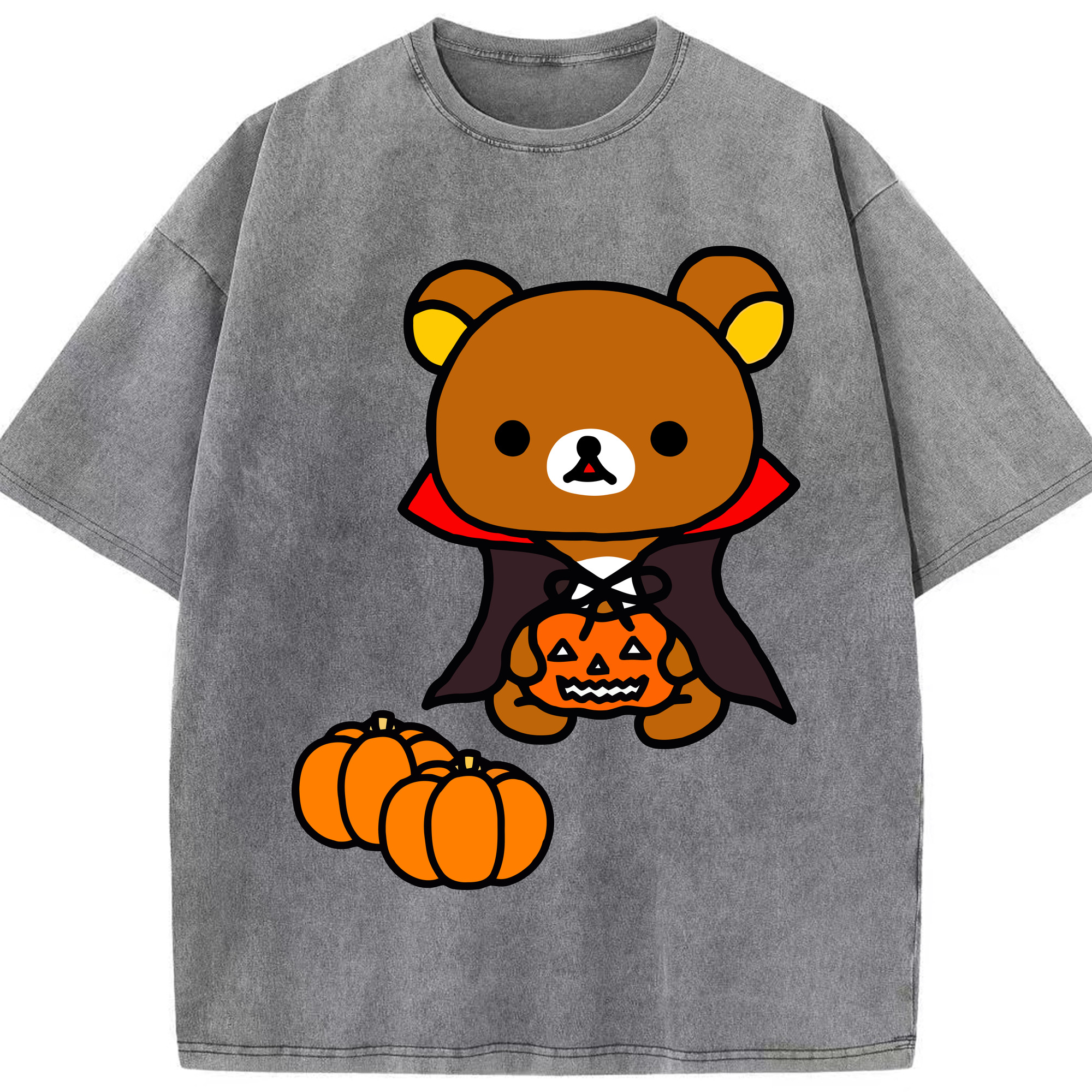 （画像用） リラックマ リラックマ キイロイトリ Rilakkuma Korilakkuma Kiiroitori 綿100% ヴィンテージ風 半袖Tシャツ（フロントプリント）