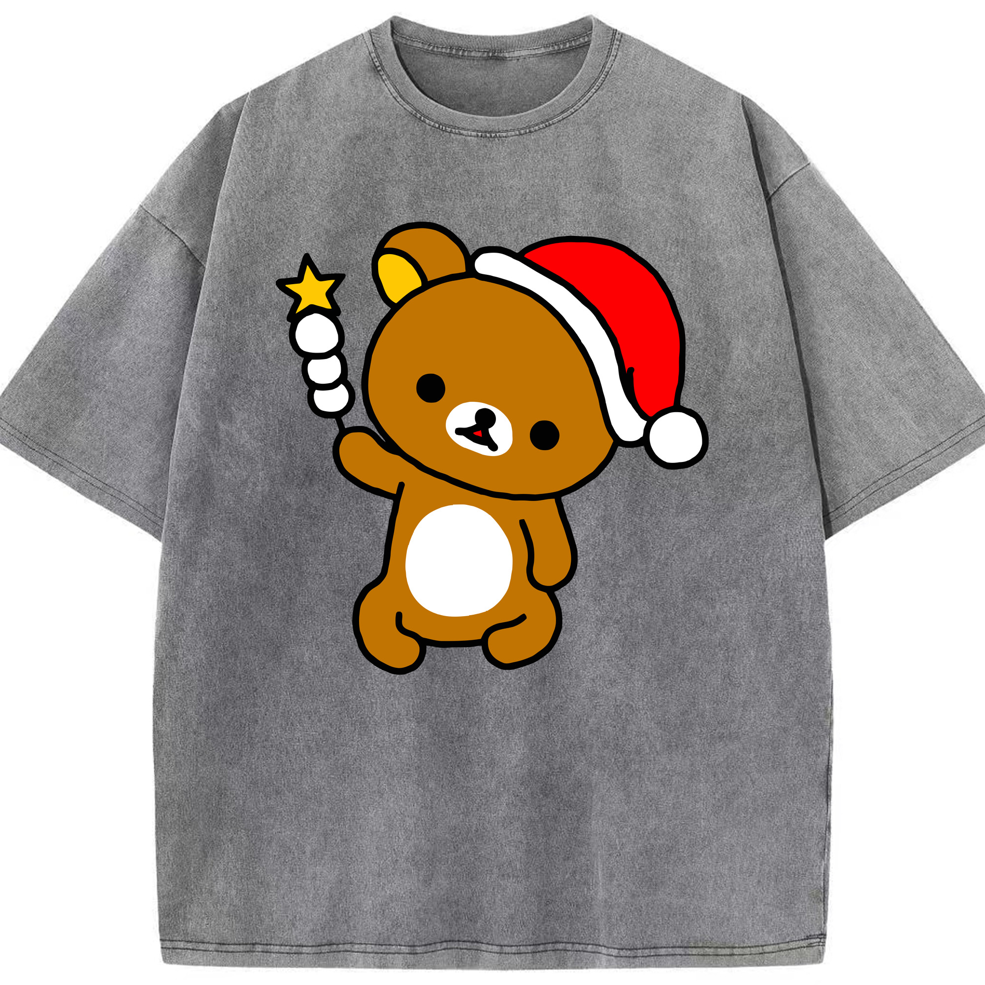 （画像用） リラックマ リラックマ キイロイトリ Rilakkuma Korilakkuma Kiiroitori 綿100% ヴィンテージ風 半袖Tシャツ（フロントプリント）