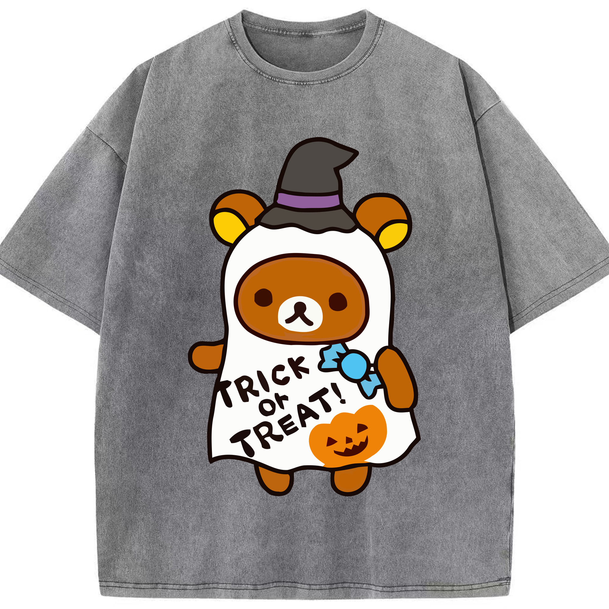 （画像用） リラックマ リラックマ キイロイトリ Rilakkuma Korilakkuma Kiiroitori 綿100% ヴィンテージ風 半袖Tシャツ（フロントプリント）