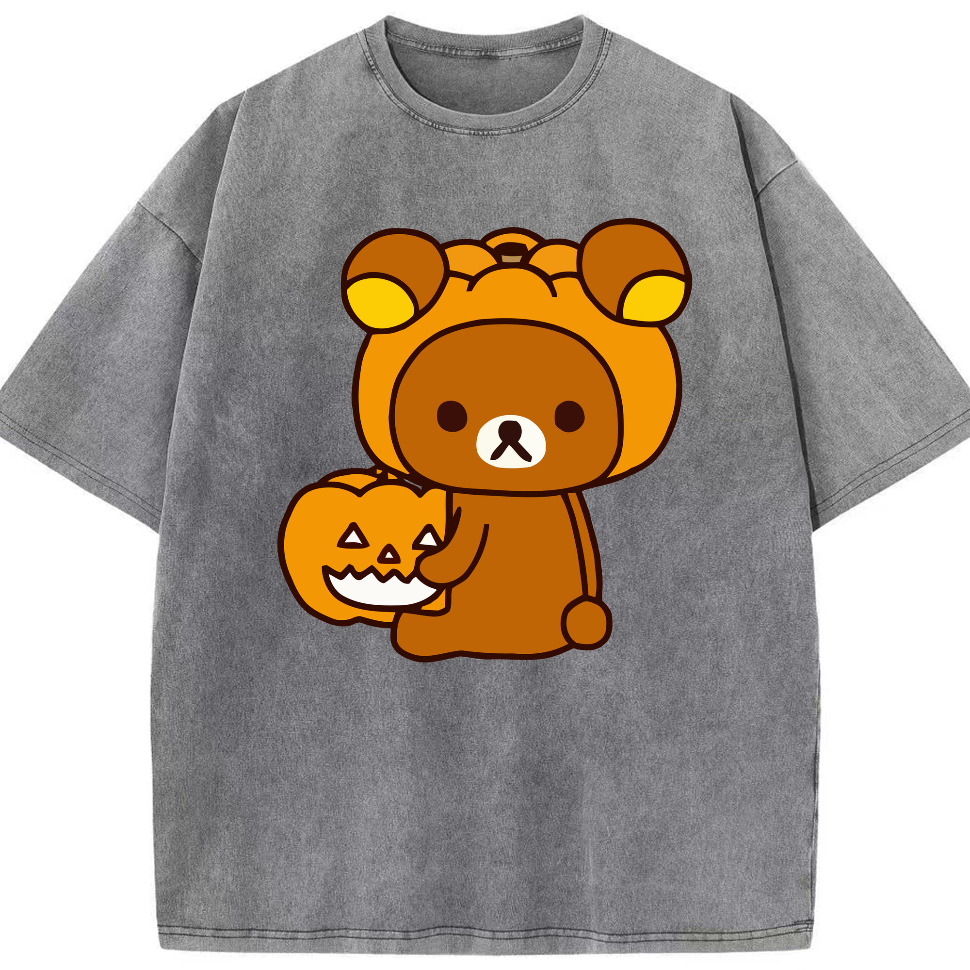 （画像用） リラックマ リラックマ キイロイトリ Rilakkuma Korilakkuma Kiiroitori 綿100% ヴィンテージ風 半袖Tシャツ（フロントプリント）