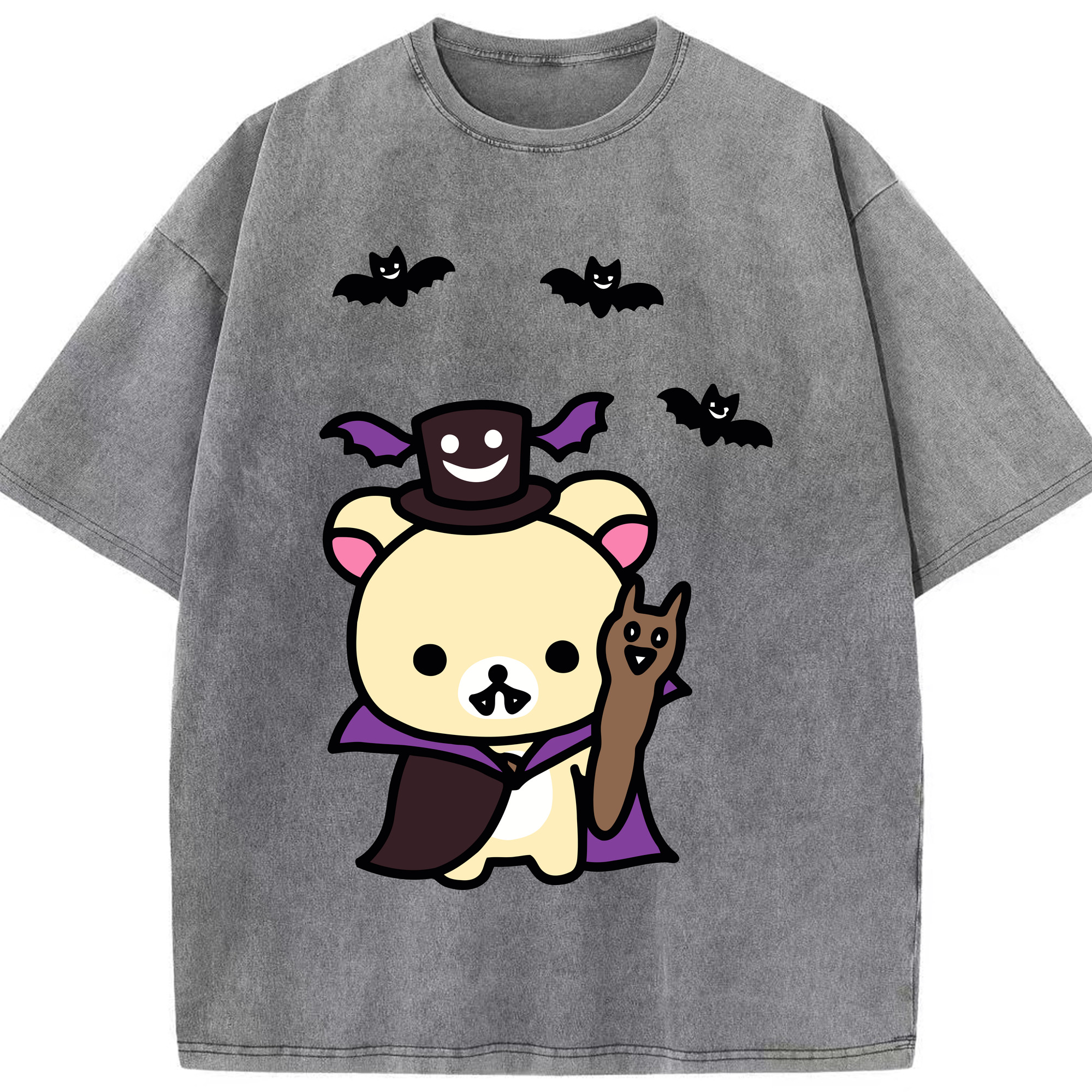 （画像用） リラックマ リラックマ キイロイトリ Rilakkuma Korilakkuma Kiiroitori 綿100% ヴィンテージ風 半袖Tシャツ（フロントプリント）
