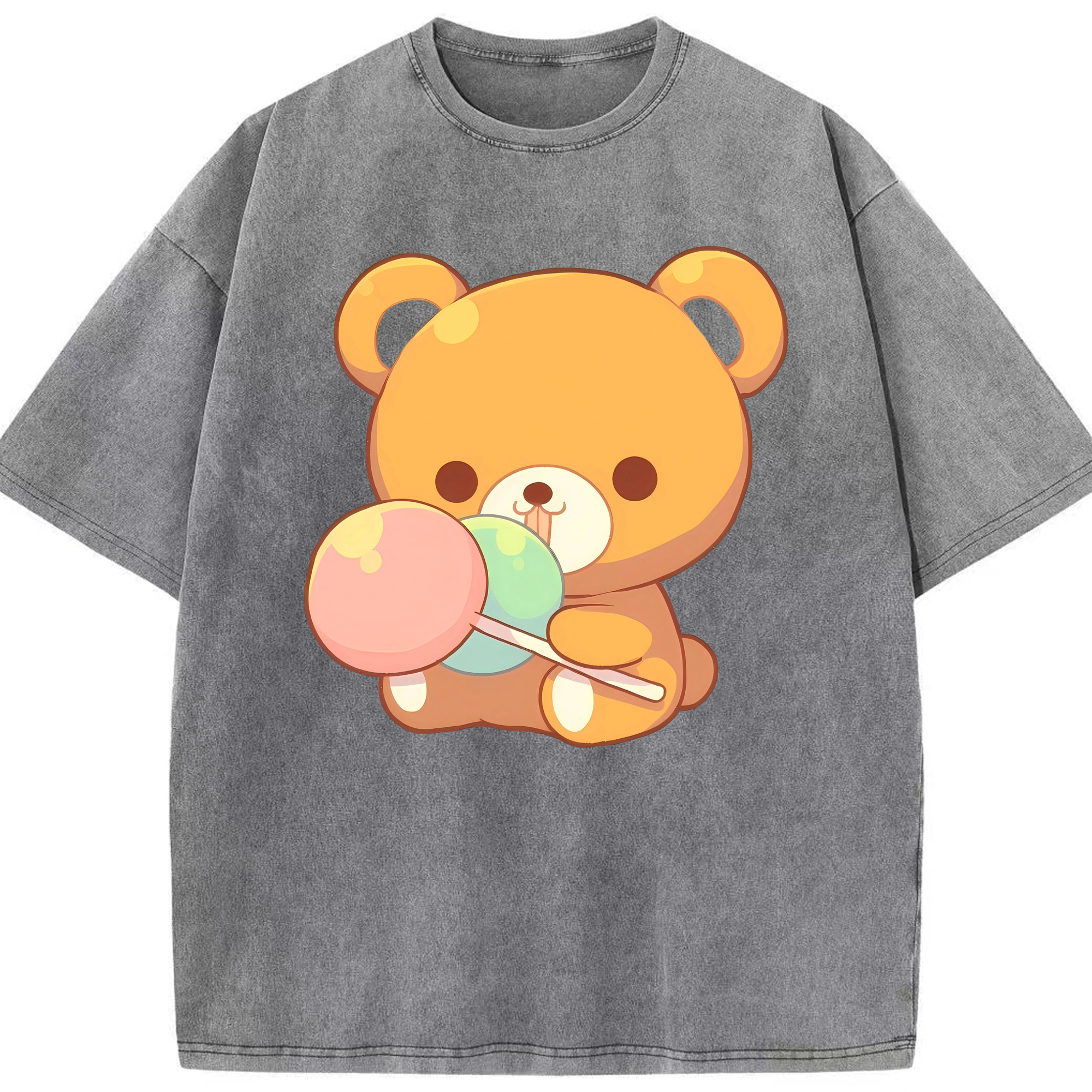 （画像用） リラックマ リラックマ キイロイトリ Rilakkuma Korilakkuma Kiiroitori 綿100% ヴィンテージ風 半袖Tシャツ（フロントプリント）
