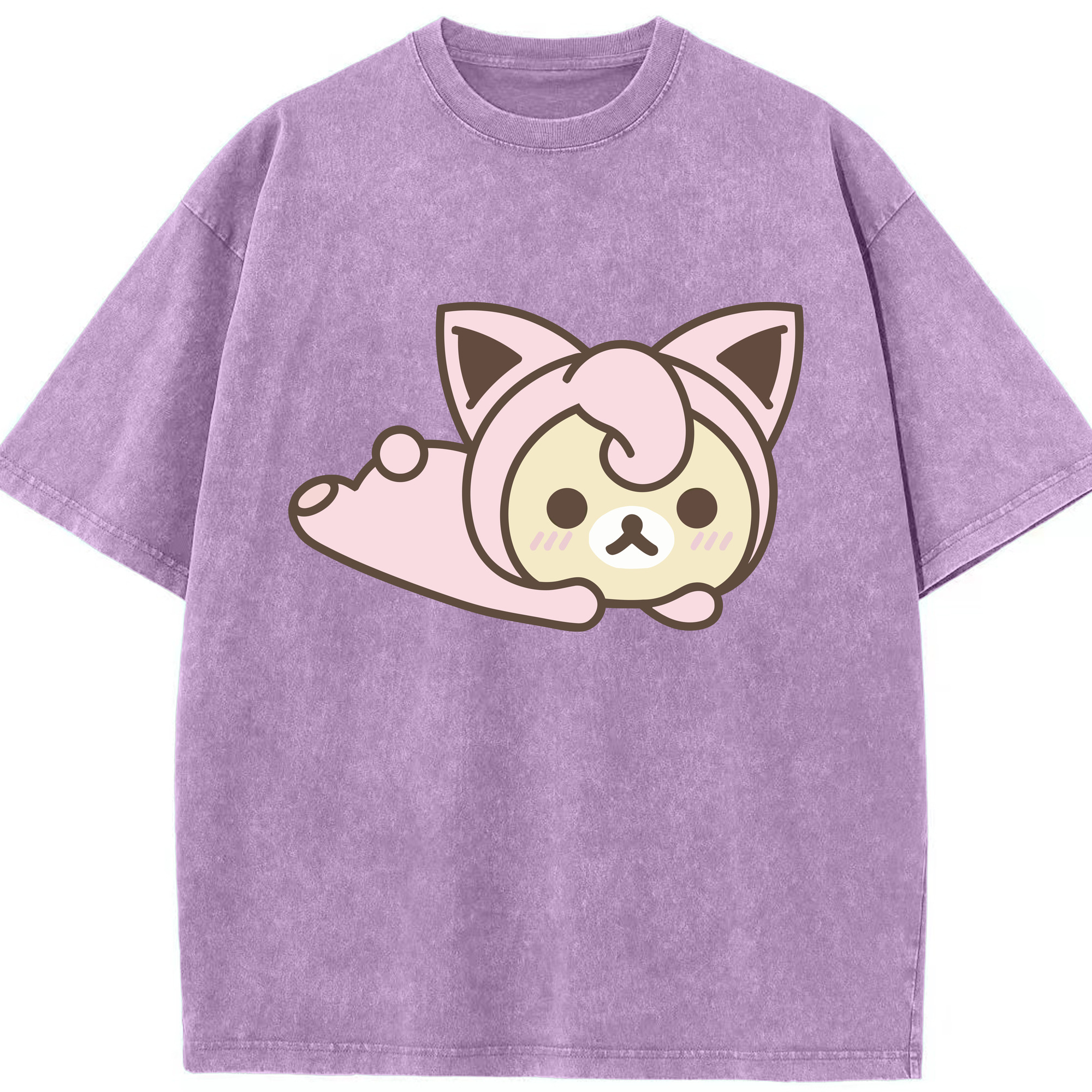 （画像用） リラックマ リラックマ キイロイトリ Rilakkuma Korilakkuma Kiiroitori 綿100% ヴィンテージ風 半袖Tシャツ（フロントプリント）