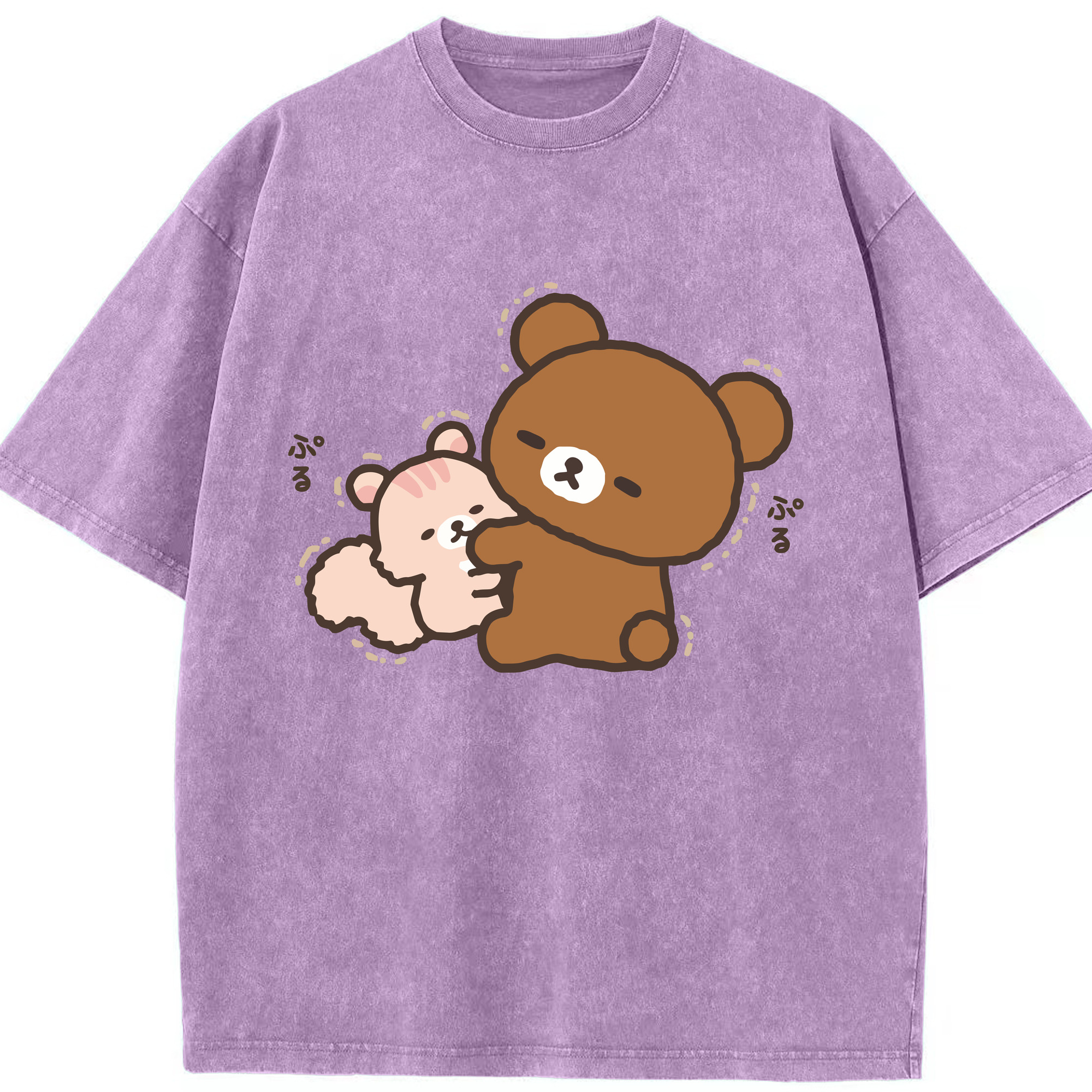 （画像用） リラックマ リラックマ キイロイトリ Rilakkuma Korilakkuma Kiiroitori 綿100% ヴィンテージ風 半袖Tシャツ（フロントプリント）