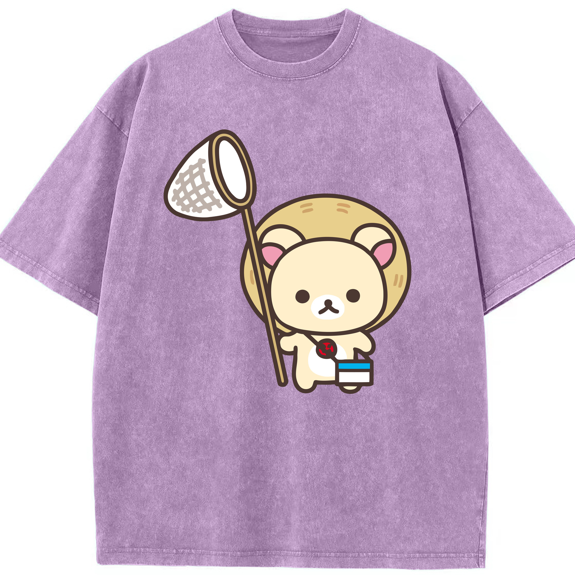 （画像用） リラックマ リラックマ キイロイトリ Rilakkuma Korilakkuma Kiiroitori 綿100% ヴィンテージ風 半袖Tシャツ（フロントプリント）