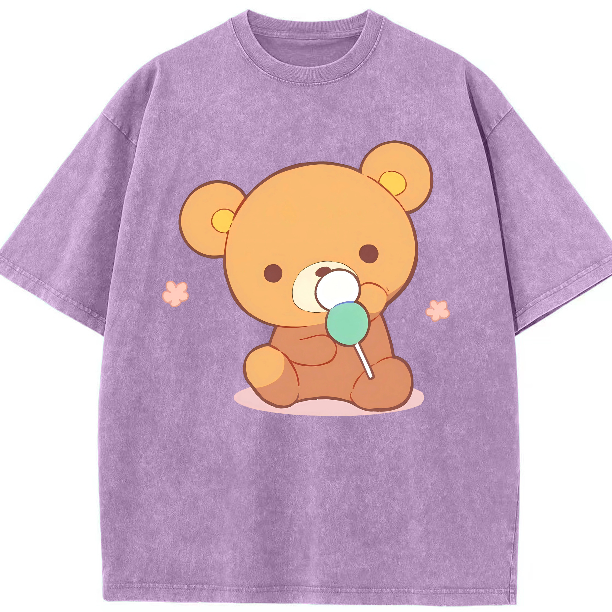 （画像用） リラックマ リラックマ キイロイトリ Rilakkuma Korilakkuma Kiiroitori 綿100% ヴィンテージ風 半袖Tシャツ（フロントプリント）