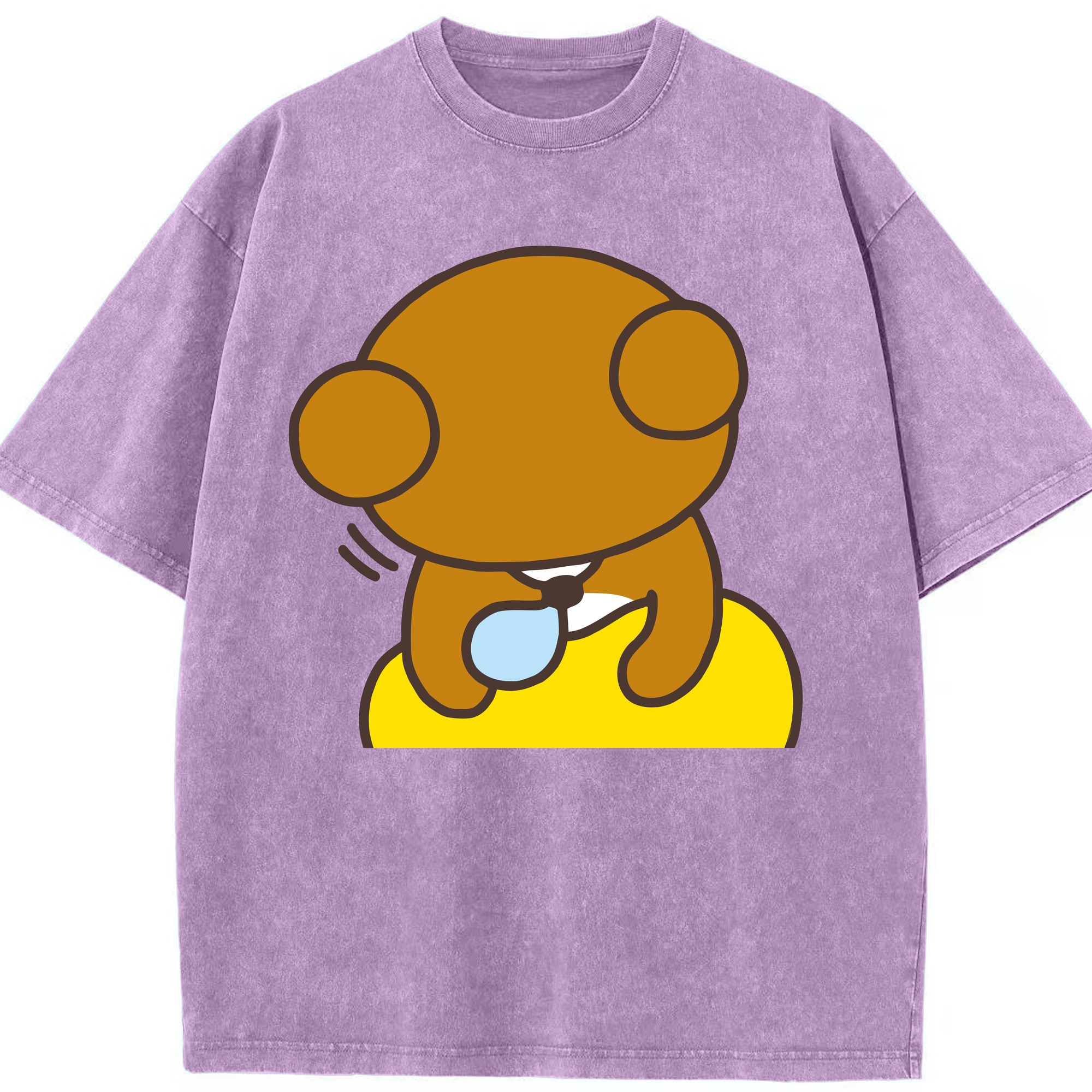 （画像用） リラックマ リラックマ キイロイトリ Rilakkuma Korilakkuma Kiiroitori 綿100% ヴィンテージ風 半袖Tシャツ（フロントプリント）