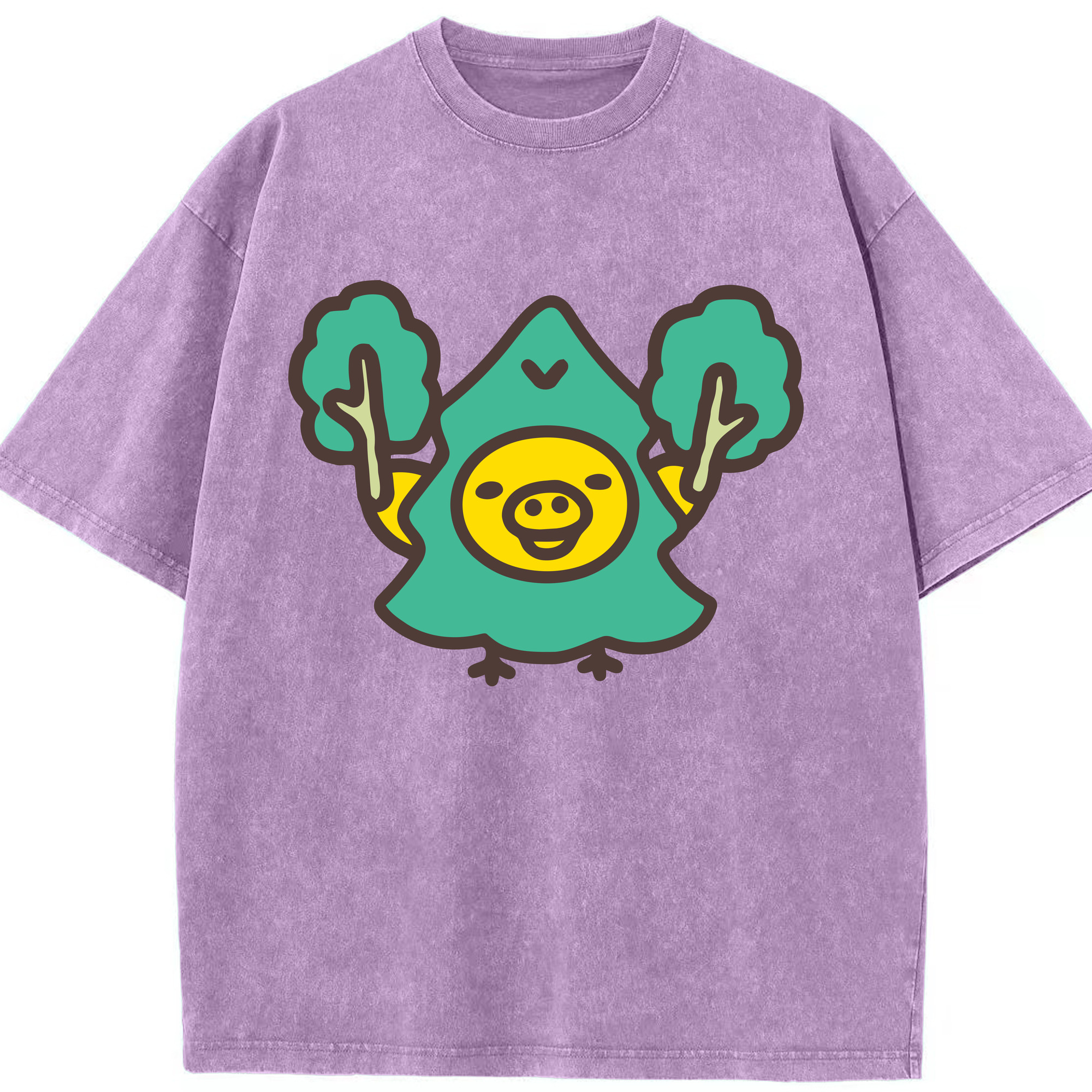 （画像用） リラックマ リラックマ キイロイトリ Rilakkuma Korilakkuma Kiiroitori 綿100% ヴィンテージ風 半袖Tシャツ（フロントプリント）