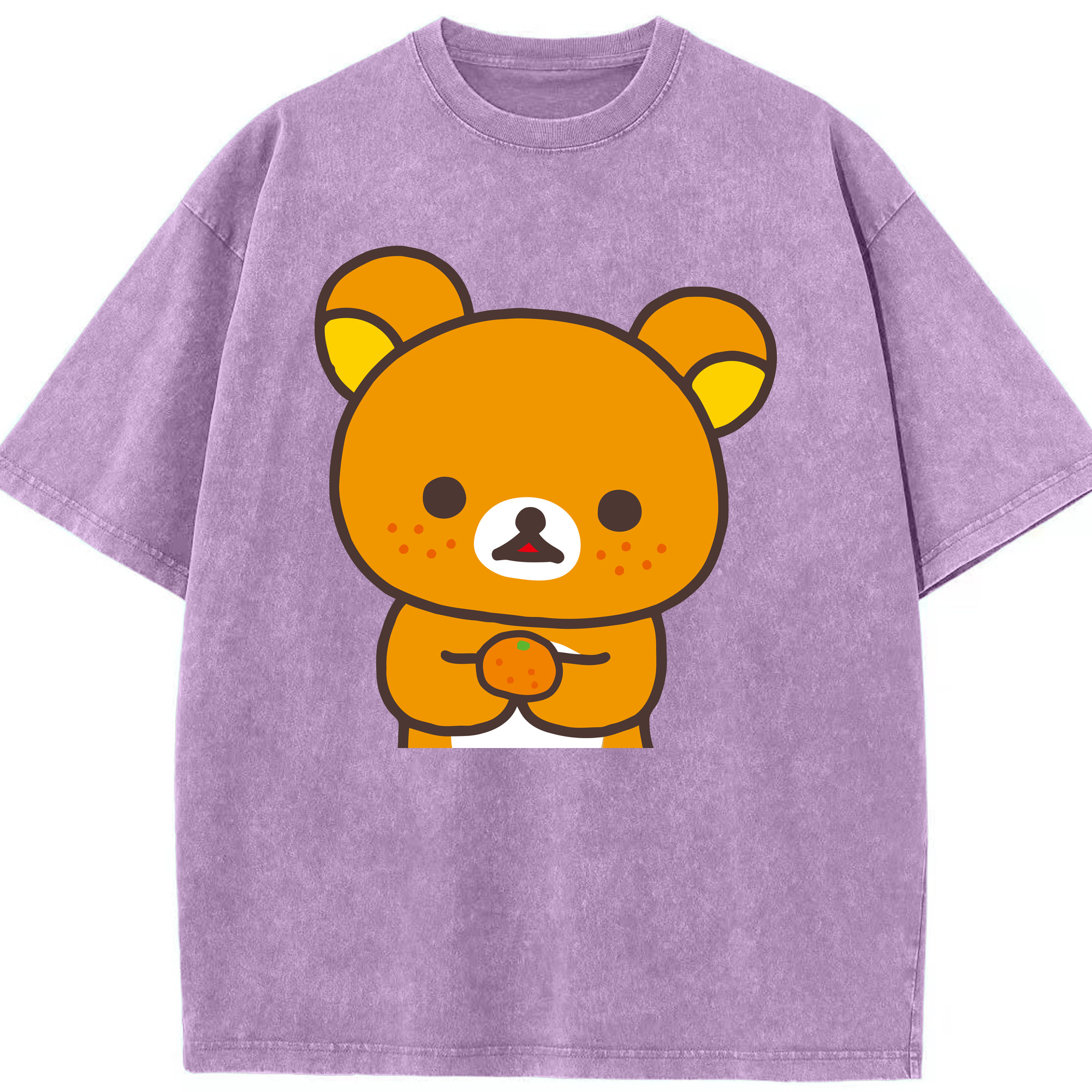 （画像用） リラックマ リラックマ キイロイトリ Rilakkuma Korilakkuma Kiiroitori 綿100% ヴィンテージ風 半袖Tシャツ（フロントプリント）